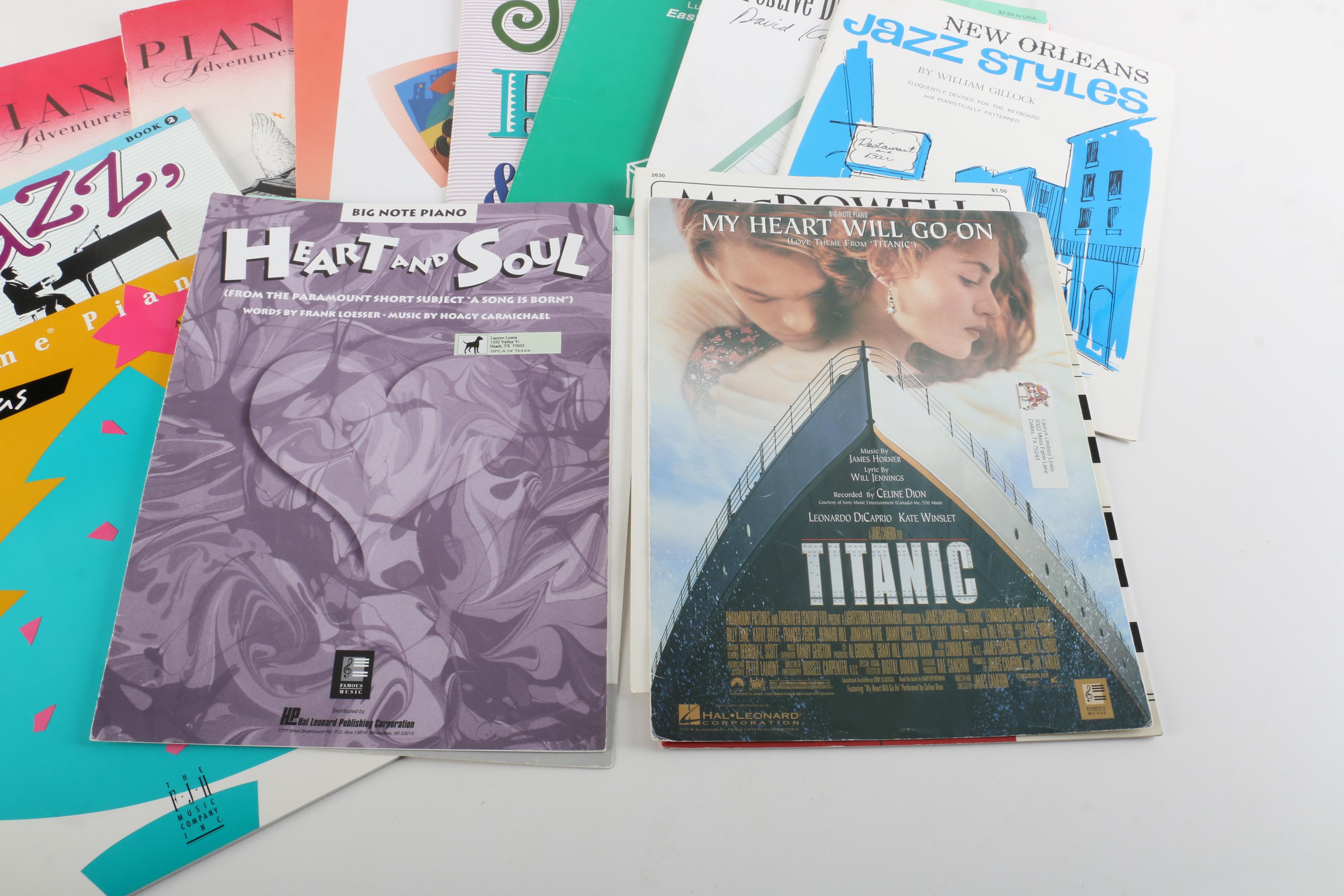 Piano Sheet Music and Theory Books