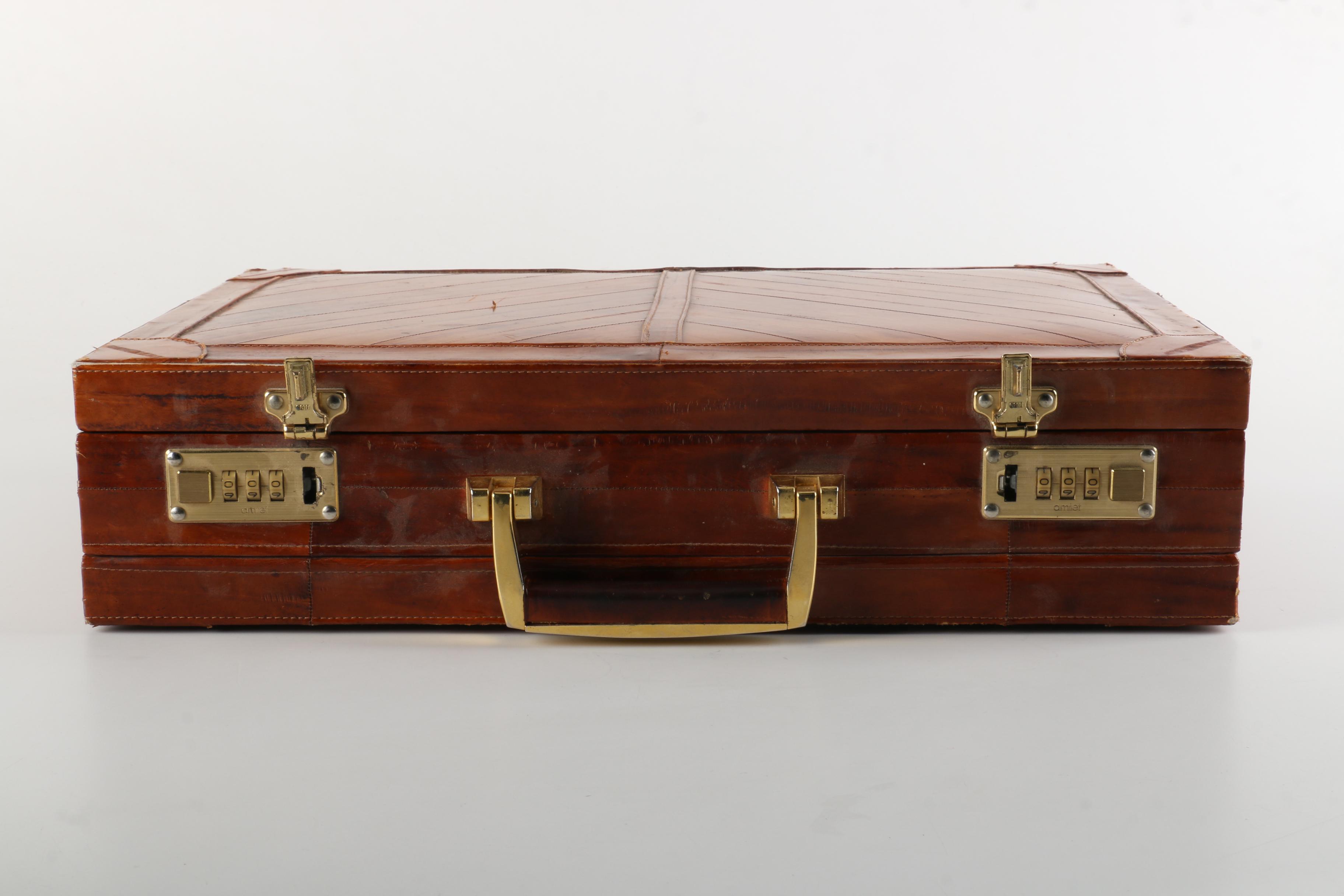 Leather Patchwork Briefcase