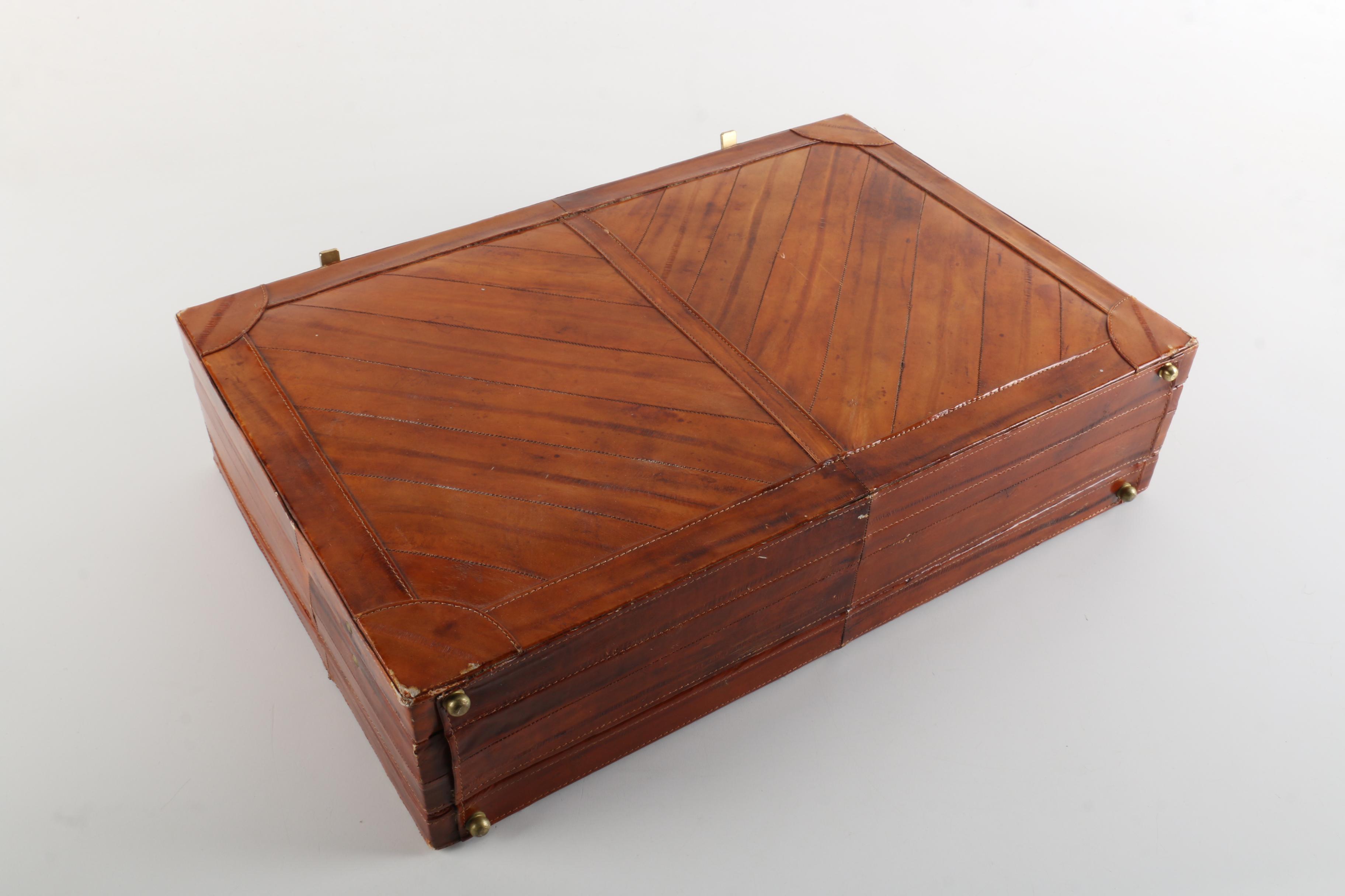 Leather Patchwork Briefcase