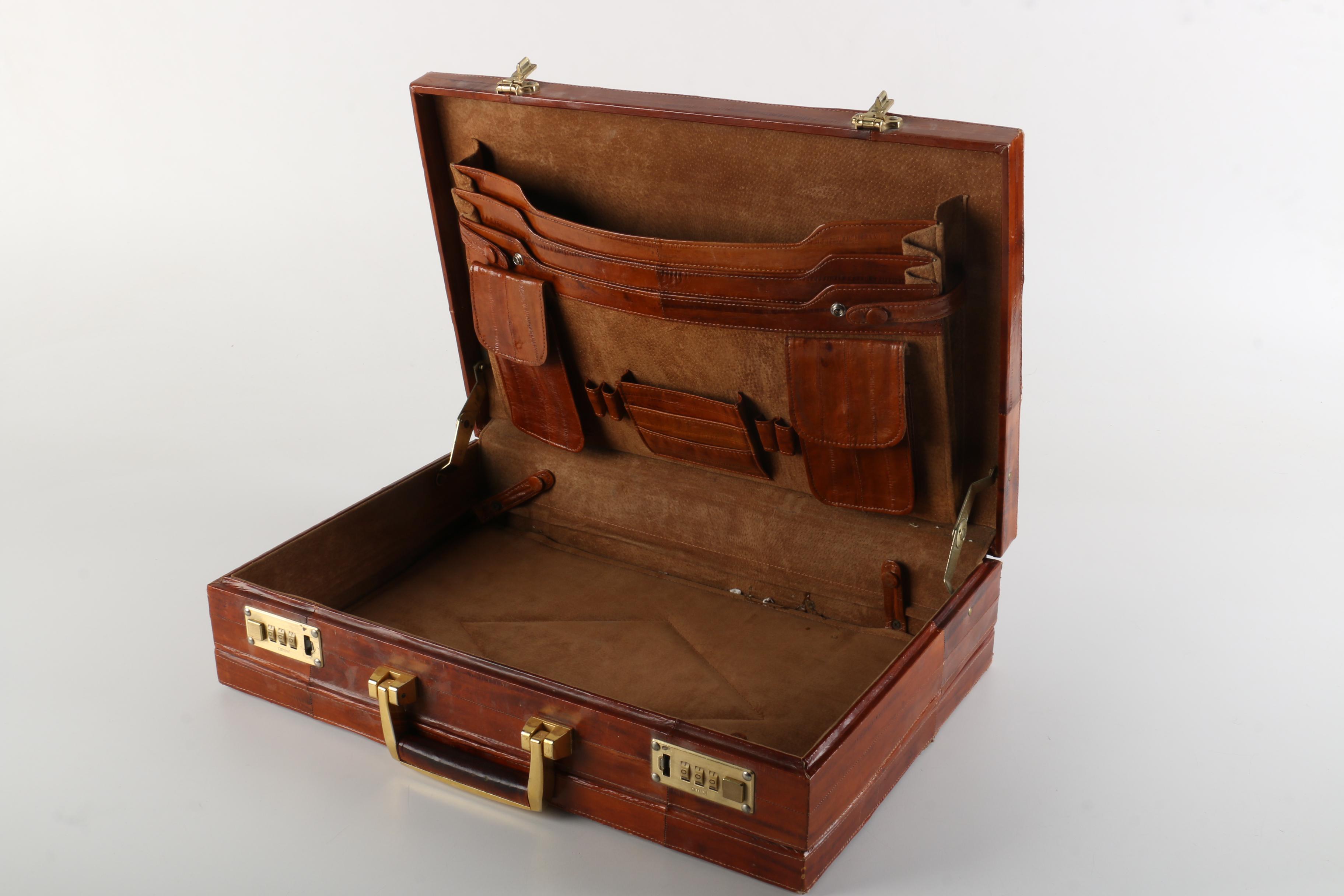 Leather Patchwork Briefcase