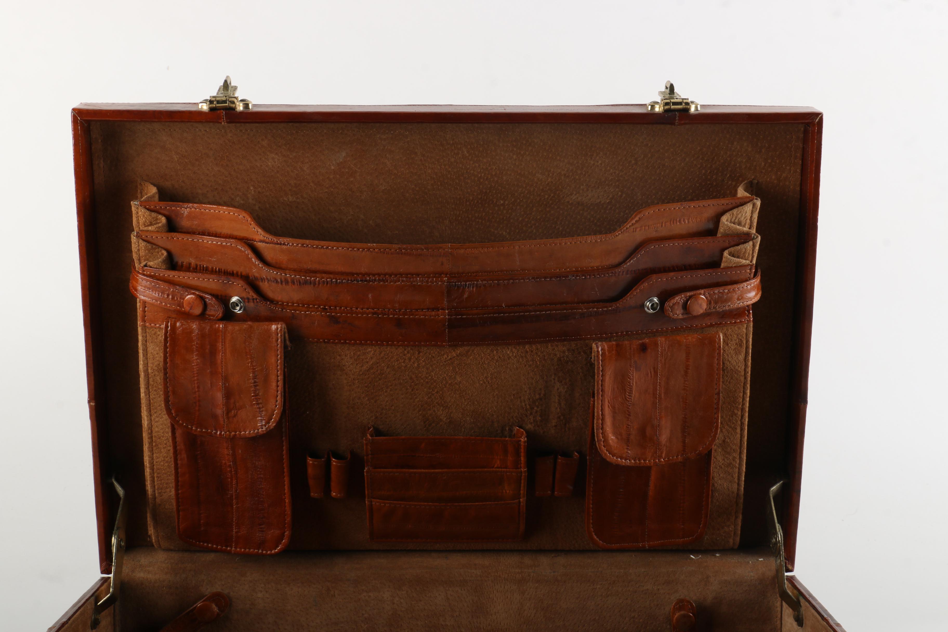 Leather Patchwork Briefcase