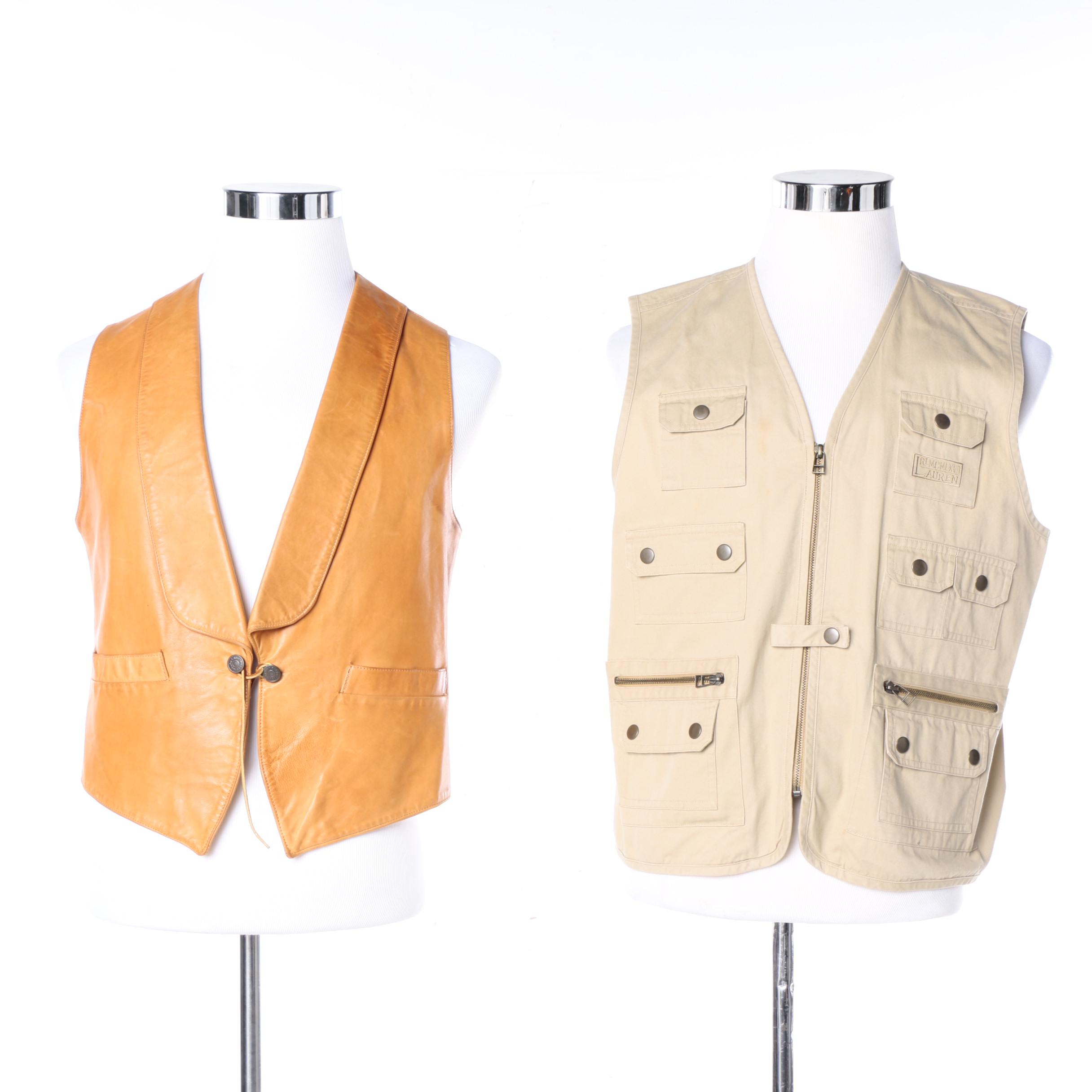 Ralph Lauren Lambskin and Cotton Vests