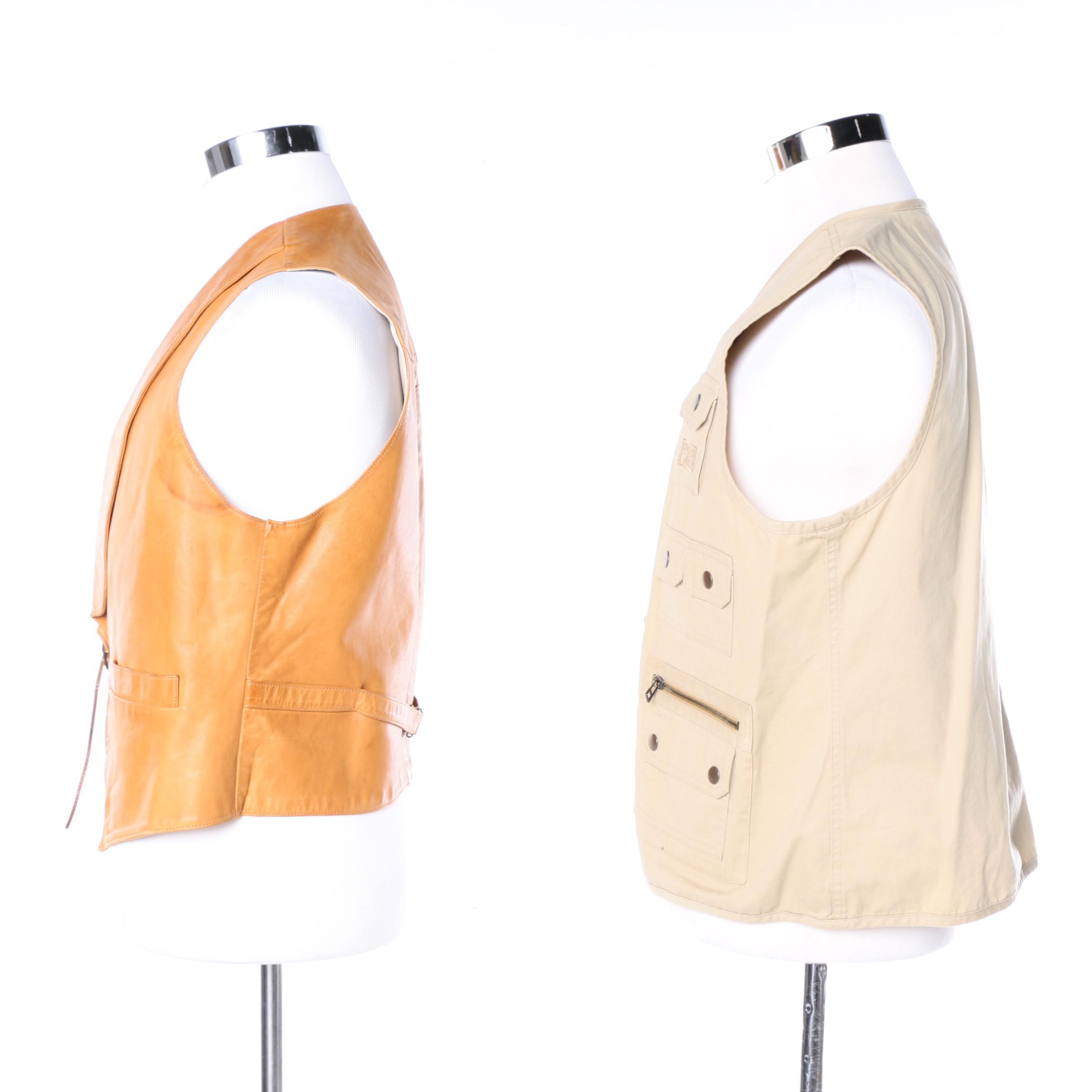 Ralph Lauren Lambskin and Cotton Vests