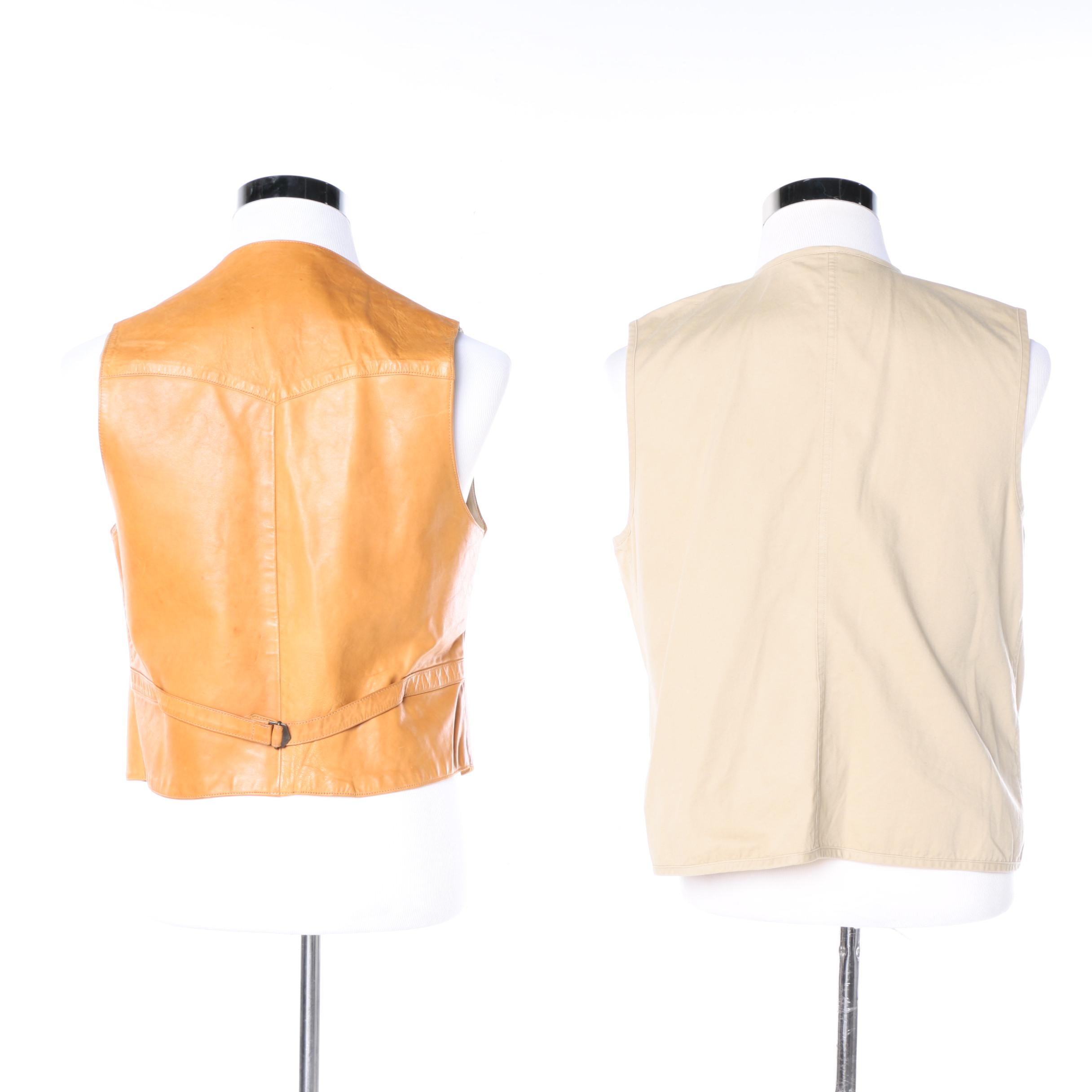 Ralph Lauren Lambskin and Cotton Vests
