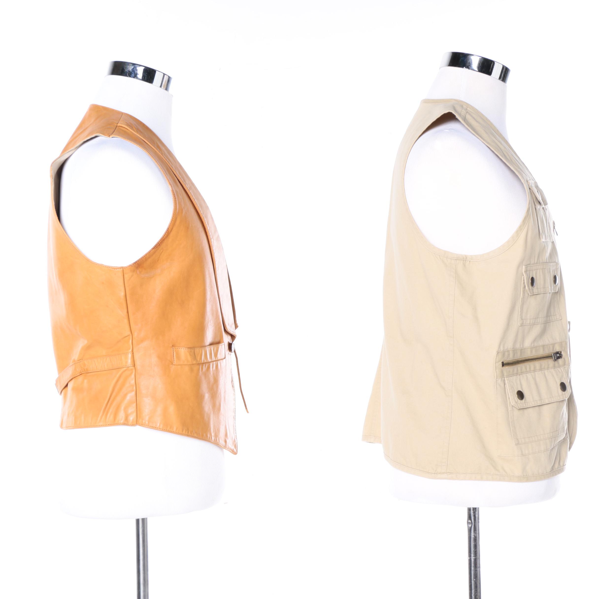 Ralph Lauren Lambskin and Cotton Vests