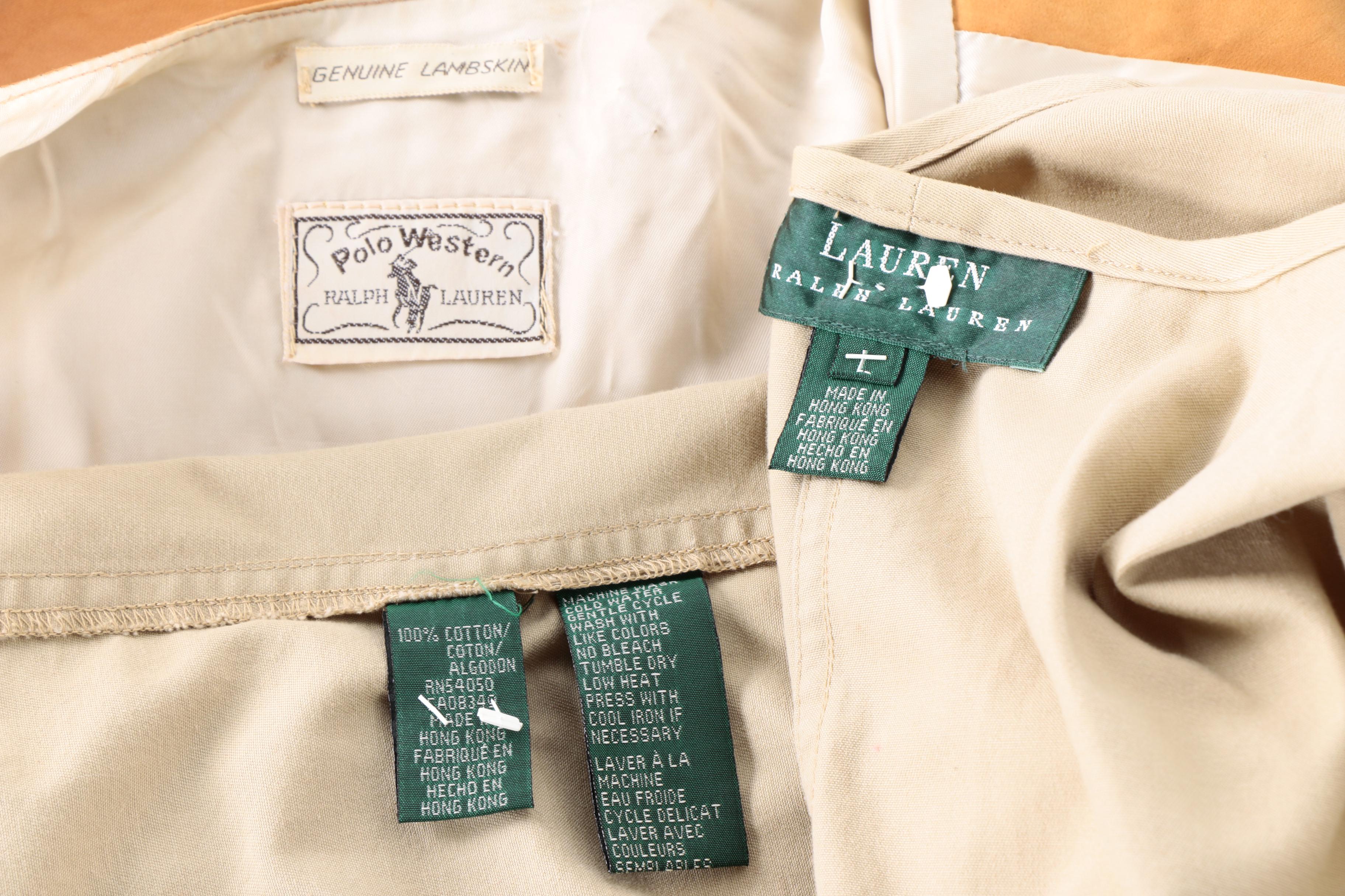 Ralph Lauren Lambskin and Cotton Vests