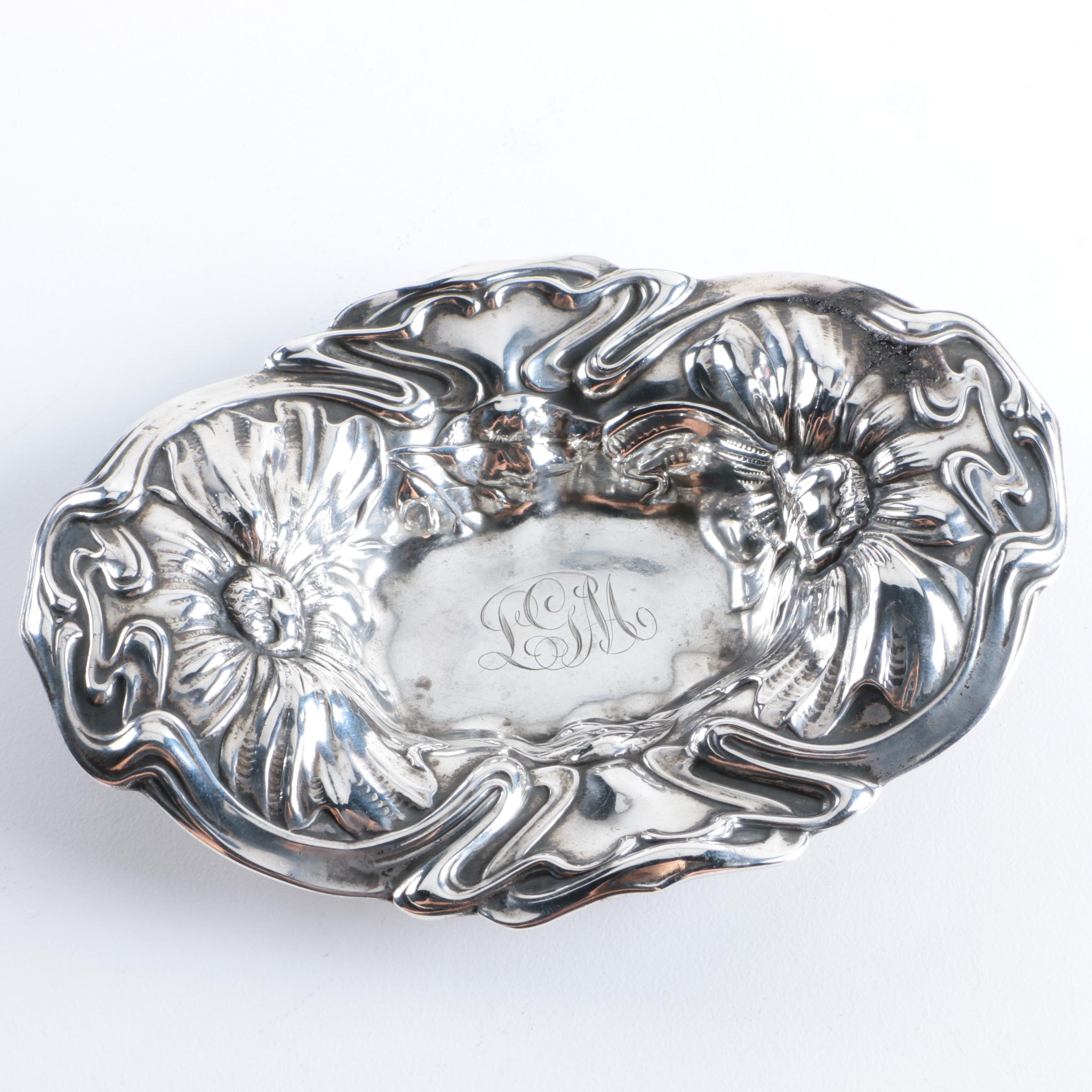Gorham Sterling Silver Art Nouveau Style Dish and Assorted Sterling Silver