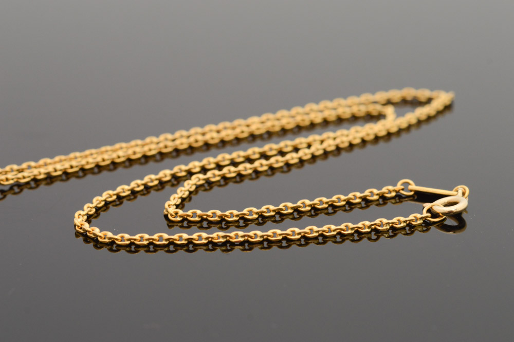 20K Yellow Gold Necklace with Canadian 1991 Gold Maple Leaf Bullion Coin Pendant