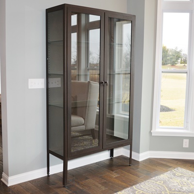 Metal Apothecary Style Display Cabinet