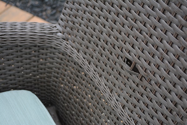 Hampton Bay Patio Chairs, Ottomans and Storage Table