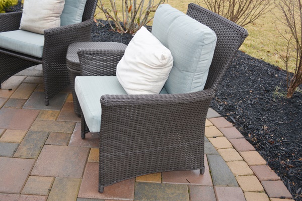 Hampton Bay Patio Chairs, Ottomans and Storage Table