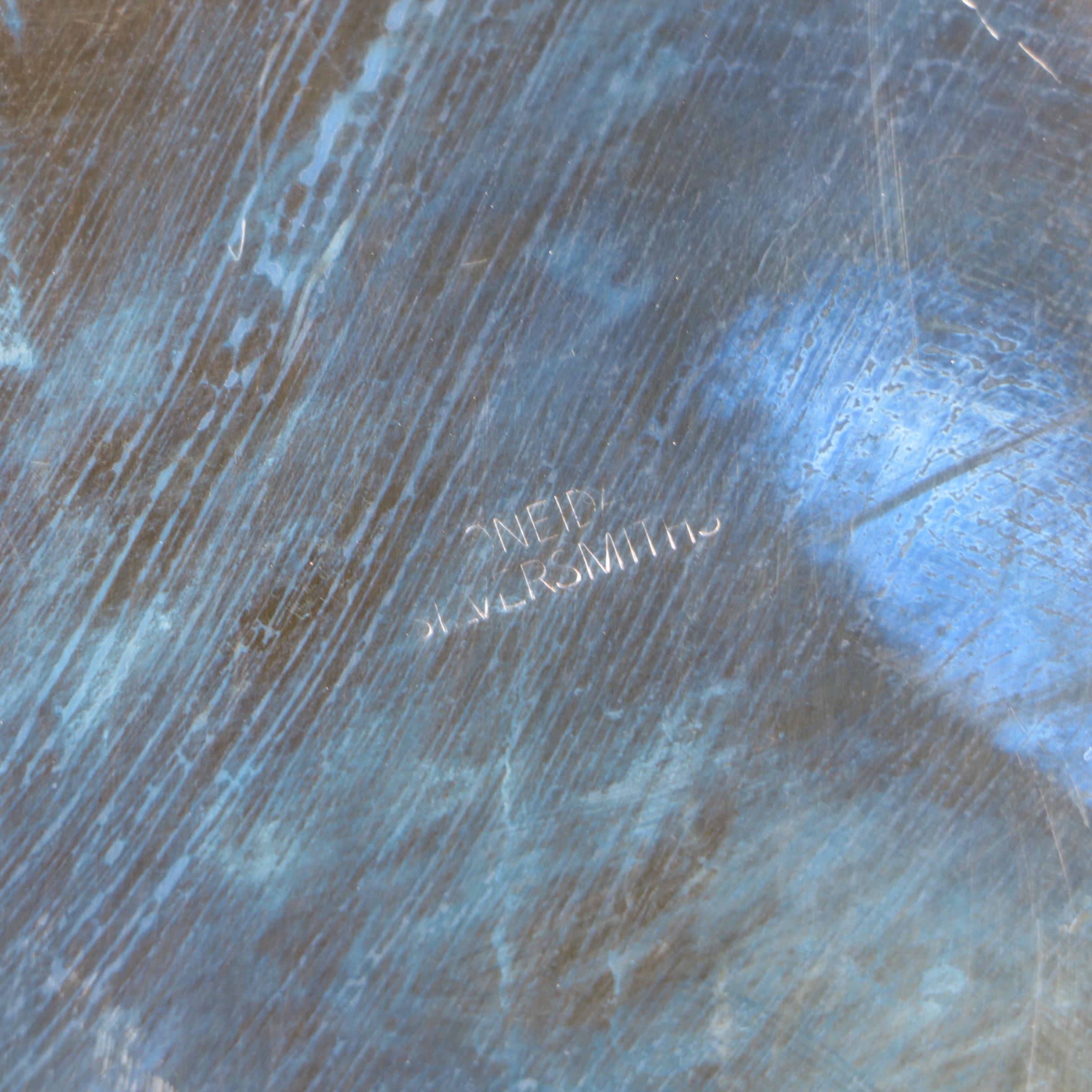 Oneida Silver Plate Footed Bowl with Other Silver Plate Serveware