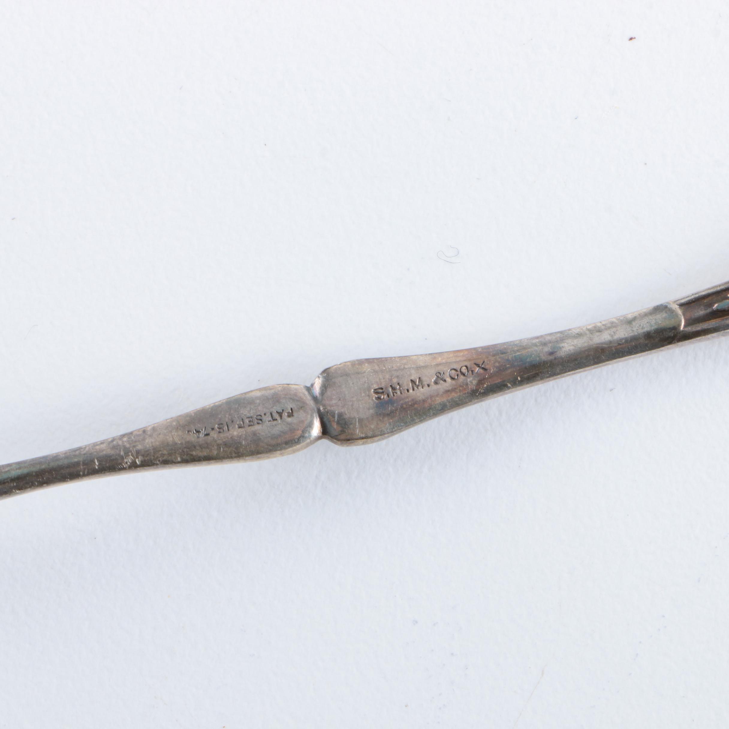 Antique Simpson, Hall & Miller Silver Plate Nut Picks