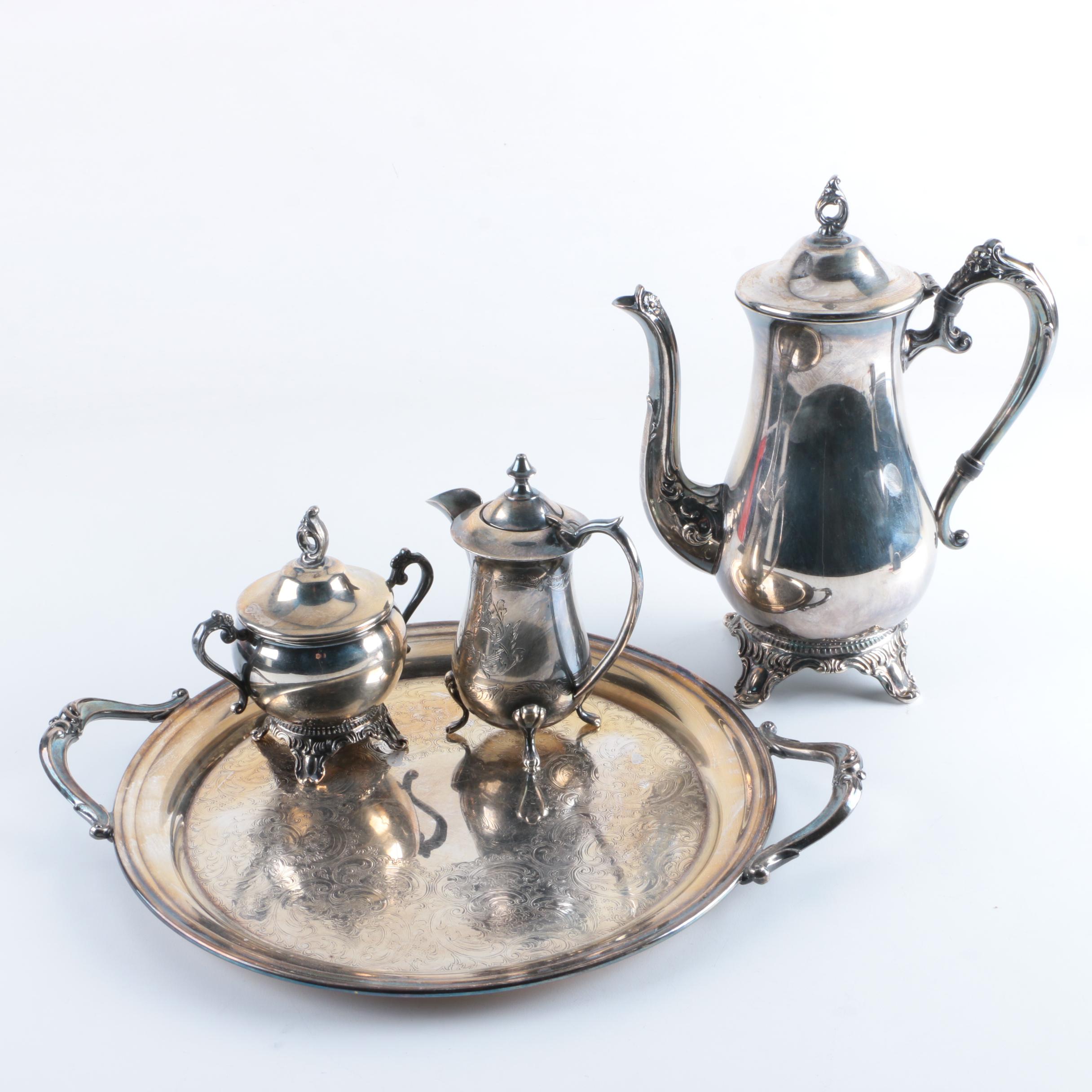 Alvin Silver Plate Footed Coffee Service