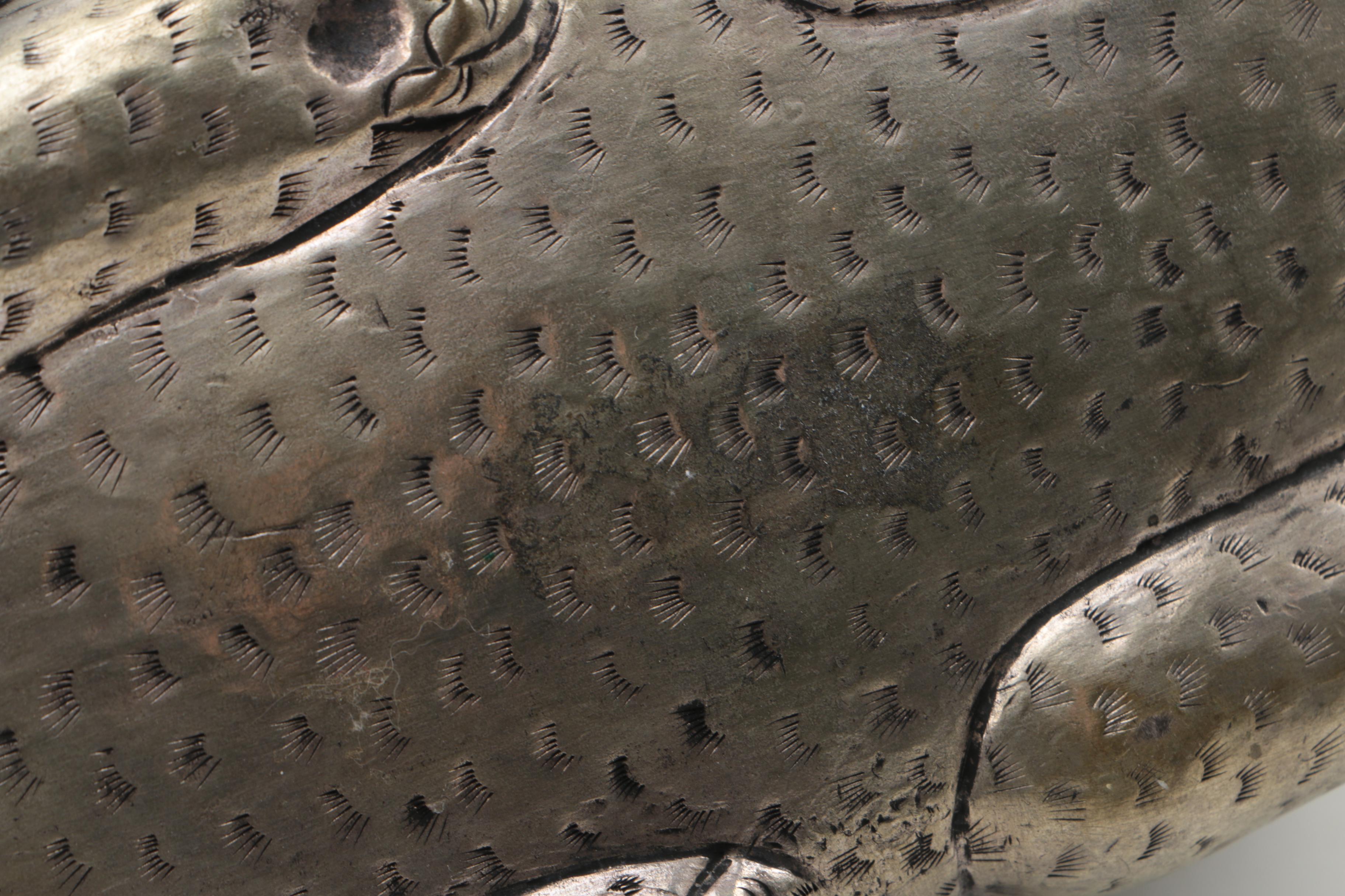 Silver Tone Metal Rabbit Trinket Box