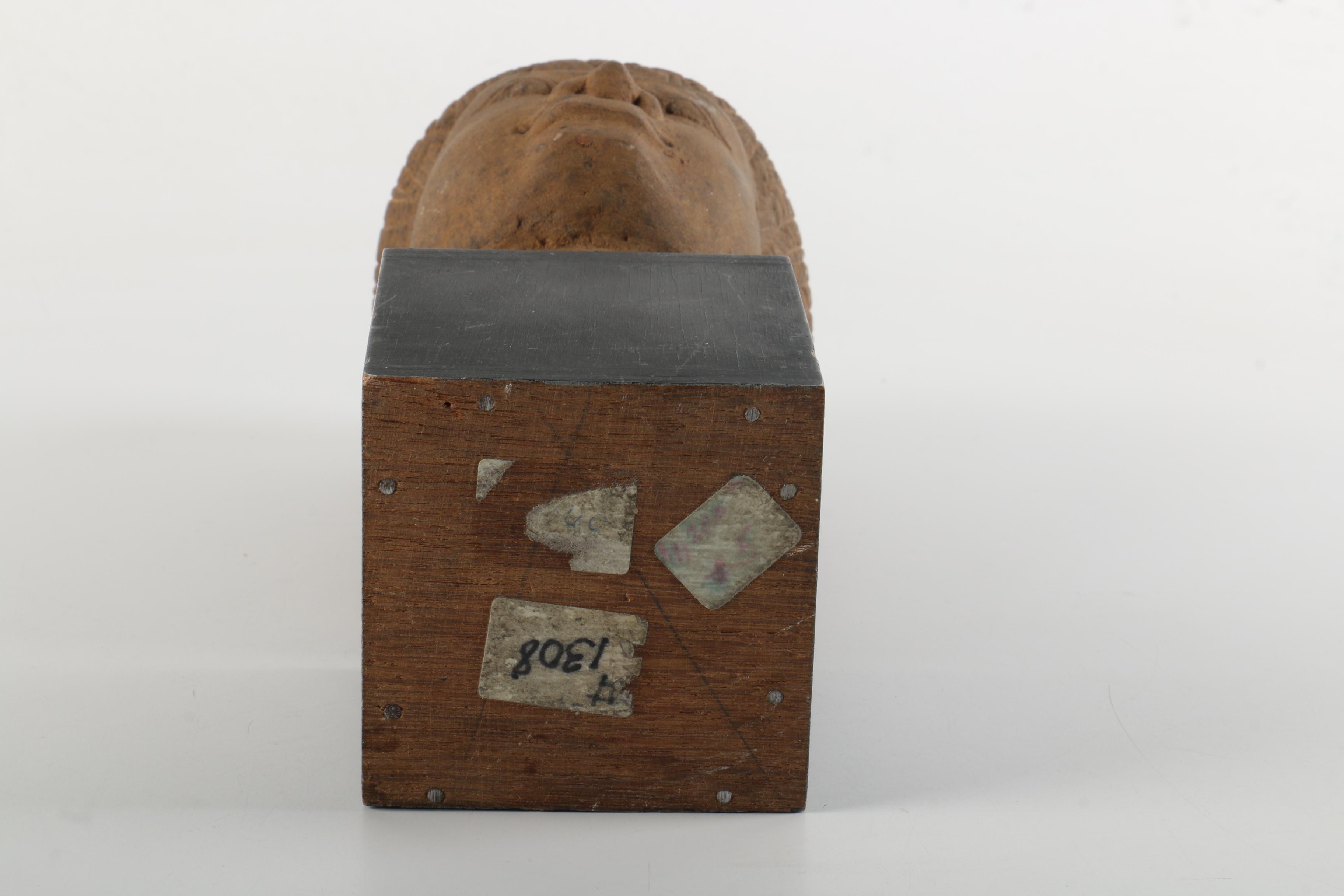 Carved Stone Buddha Head