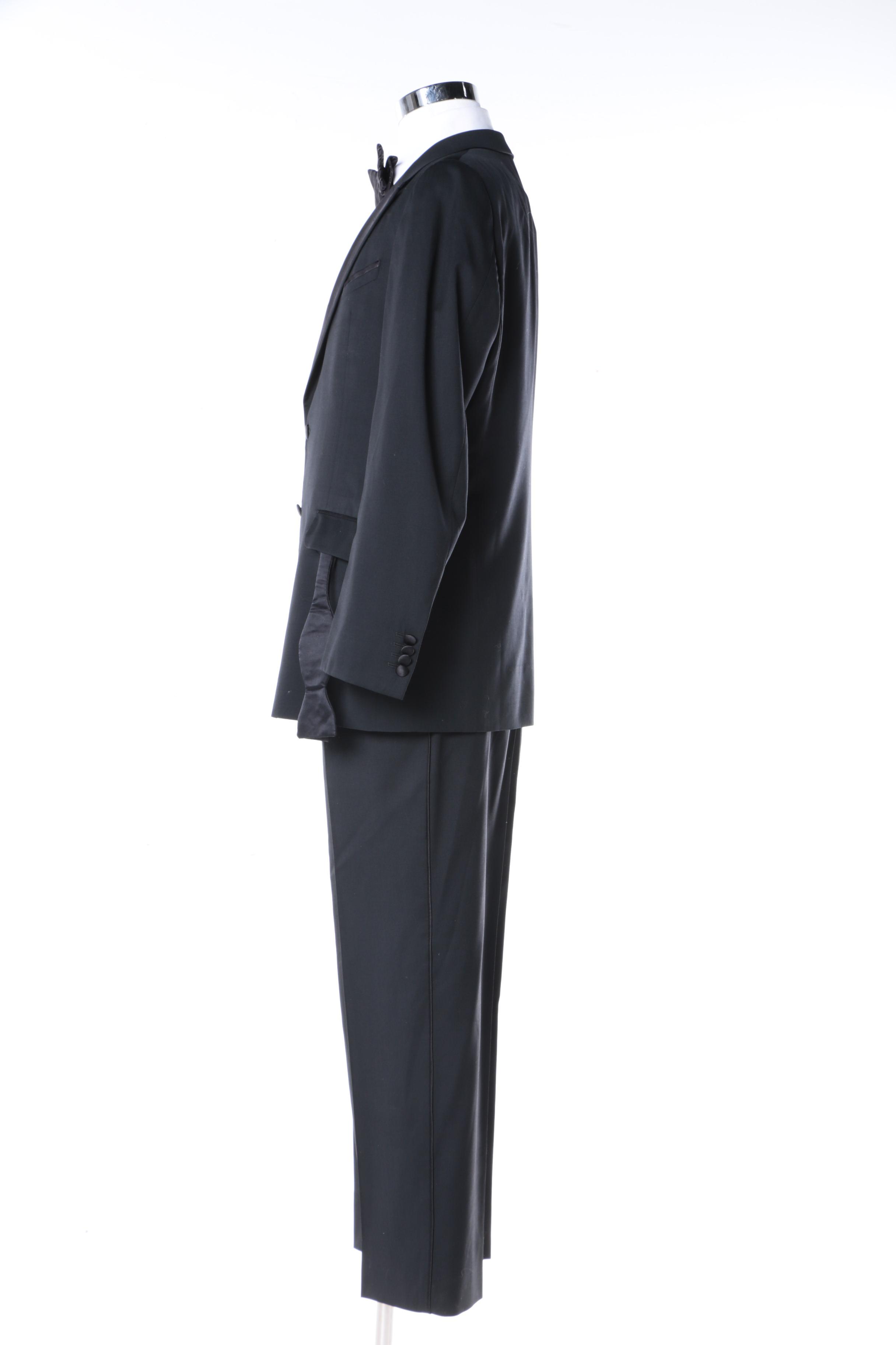 Men's Armani Collezioni Tuxedo, Tuxedo Shirt, Bow Ties and Suspenders