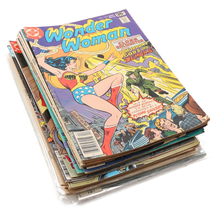 DC Bronze Age Comic Books Including "Wonder Woman" and "Captain Carrot"