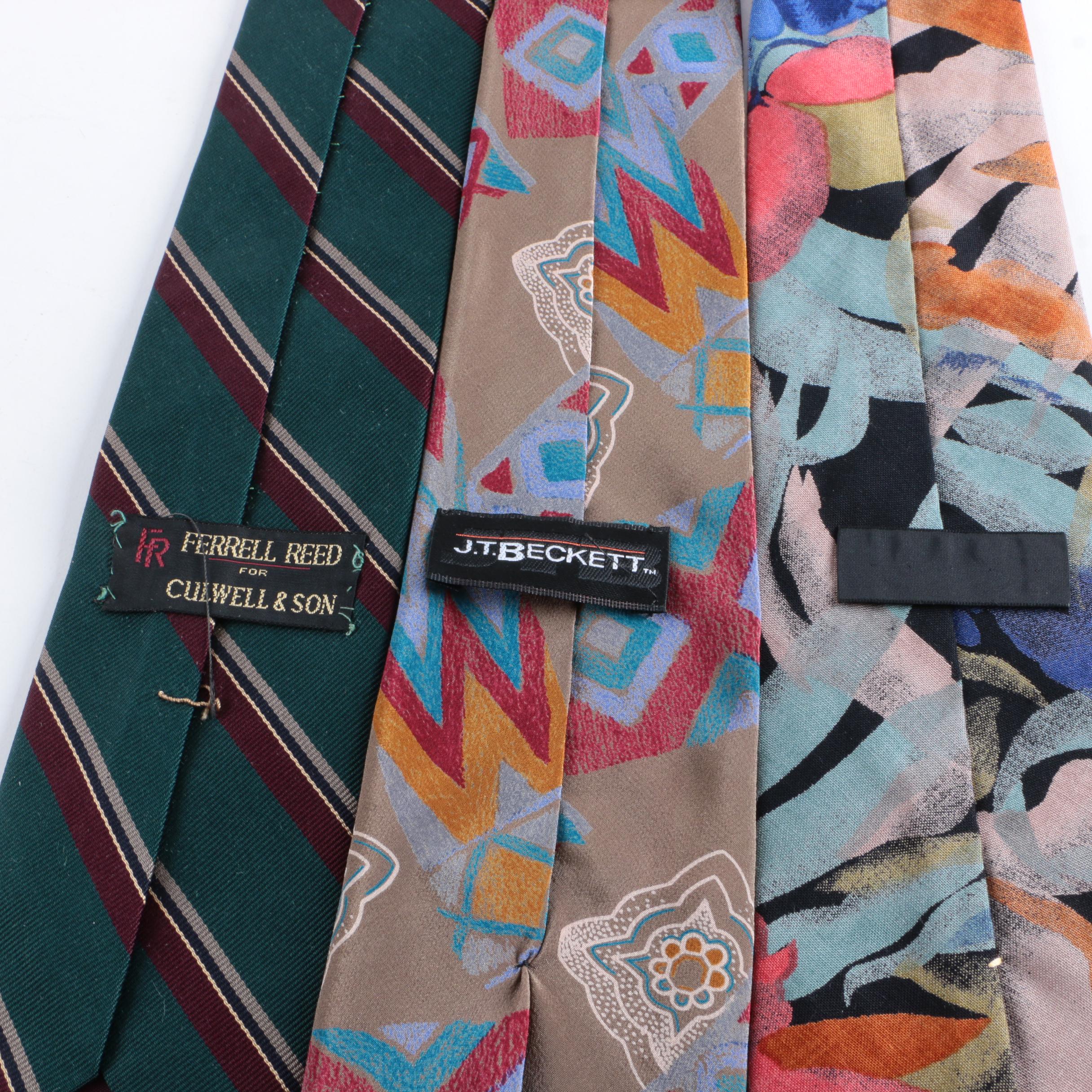 Men's Neckties Including Vintage Nicole Miller and Geoffrey Beene