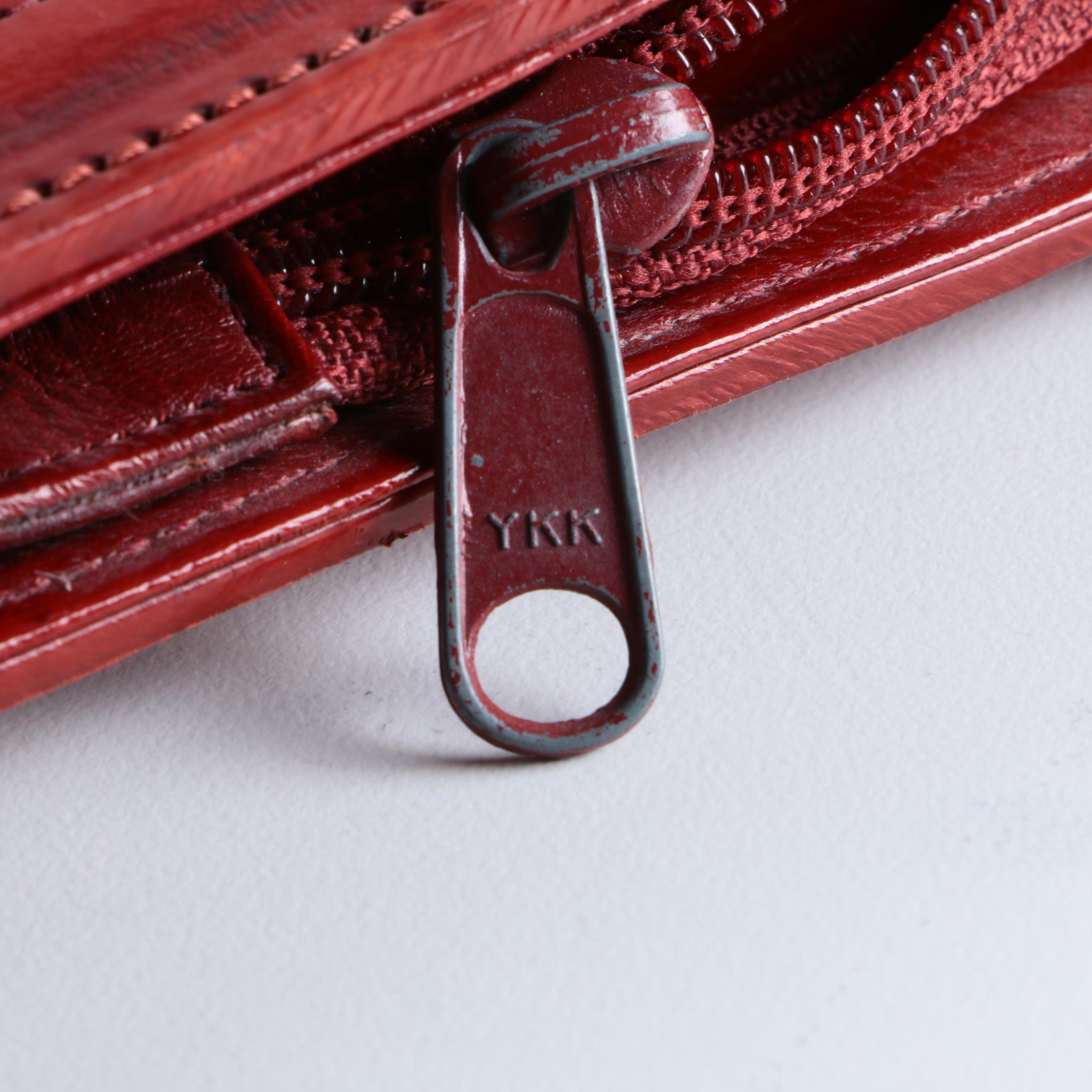 Vintage Red Leather Briefcase