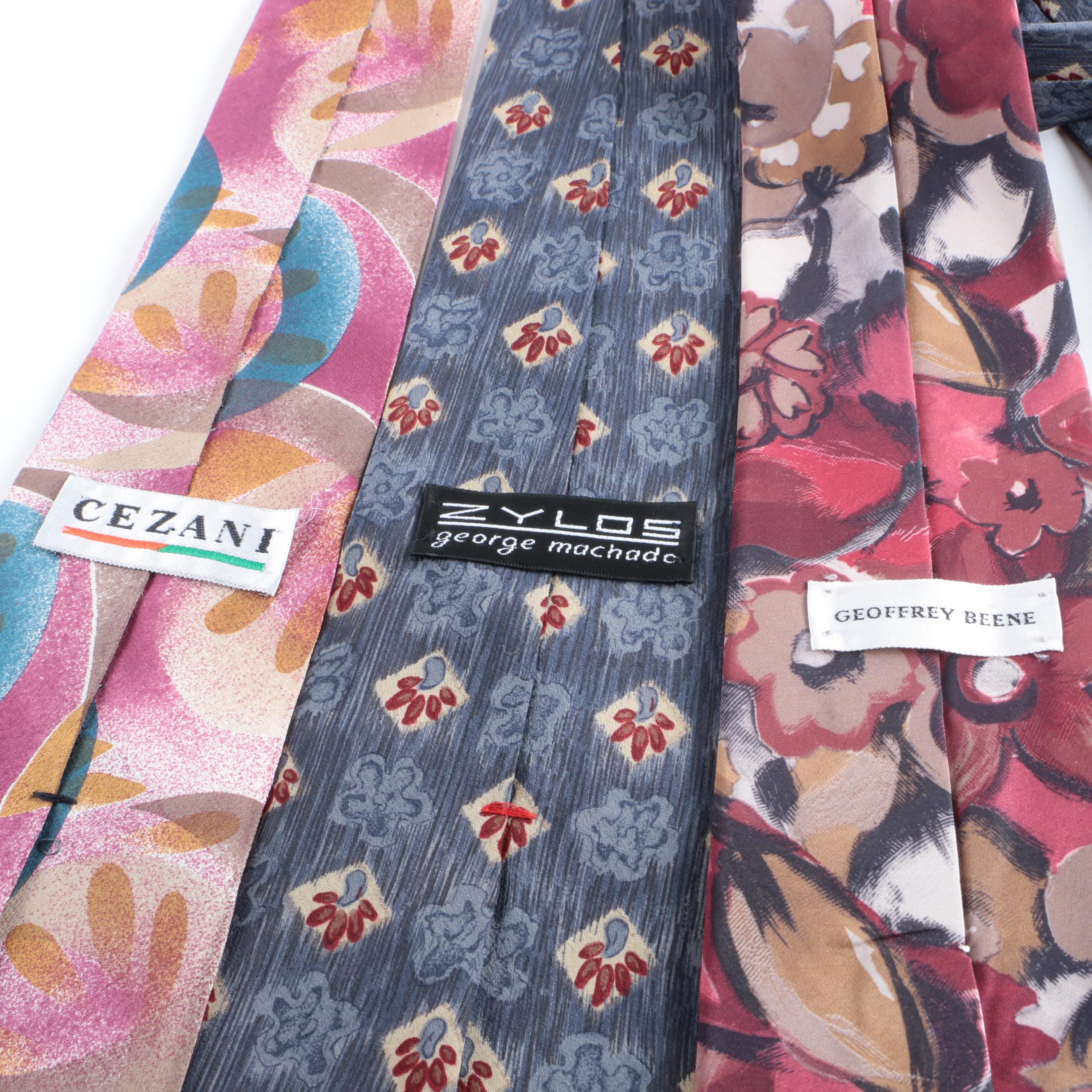 Men's Vintage Silk Neckties Including J.T. Beckett and Zylos George Machado