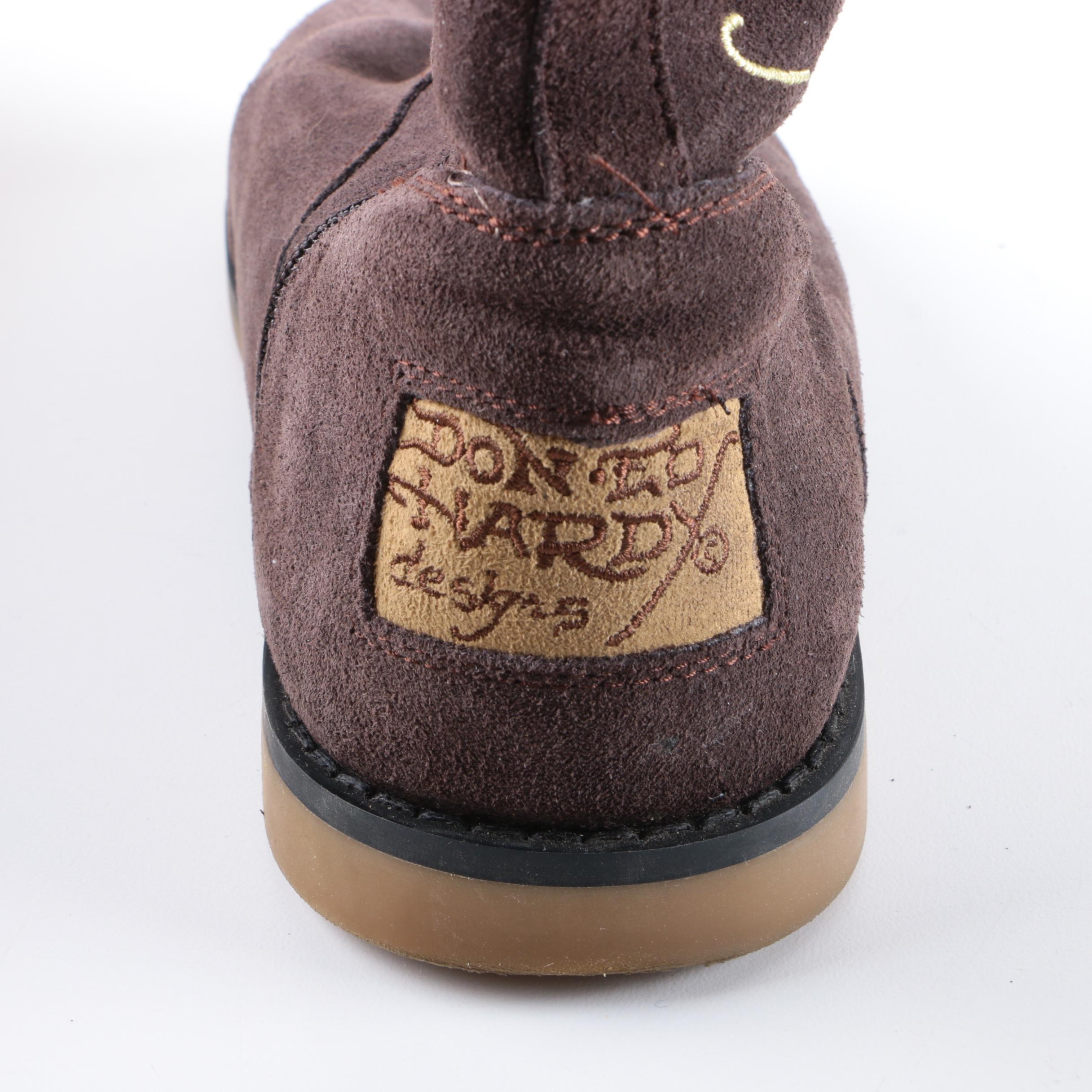 Women's Ed Hardy Suede Embellished Boots