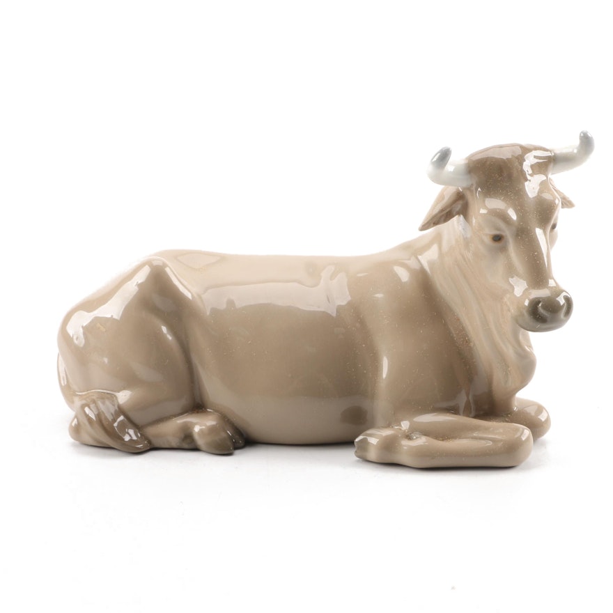 Vintage Nao by Lladro Cow Figurine
