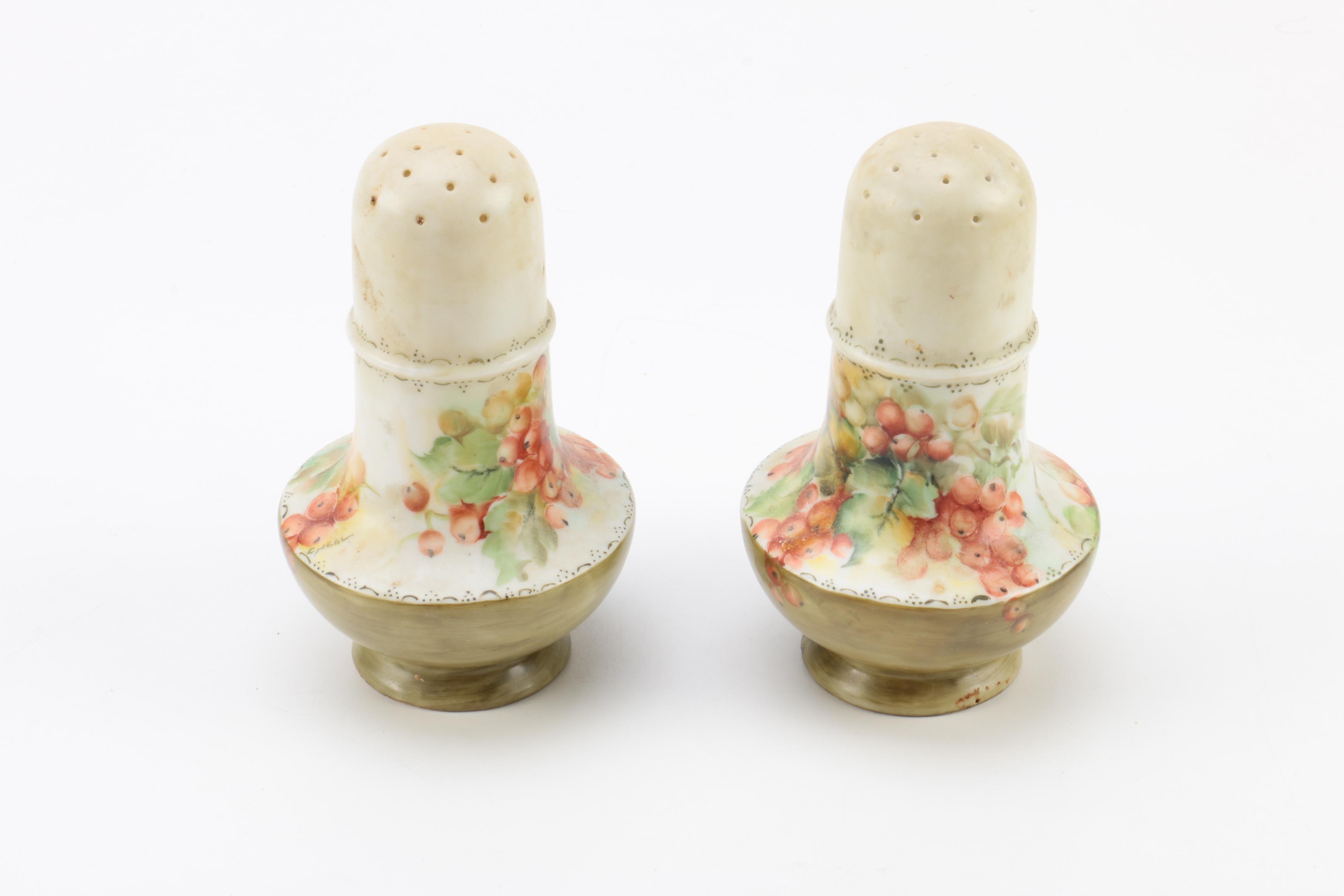 Vintage Hand Painted Teapot and Tableware