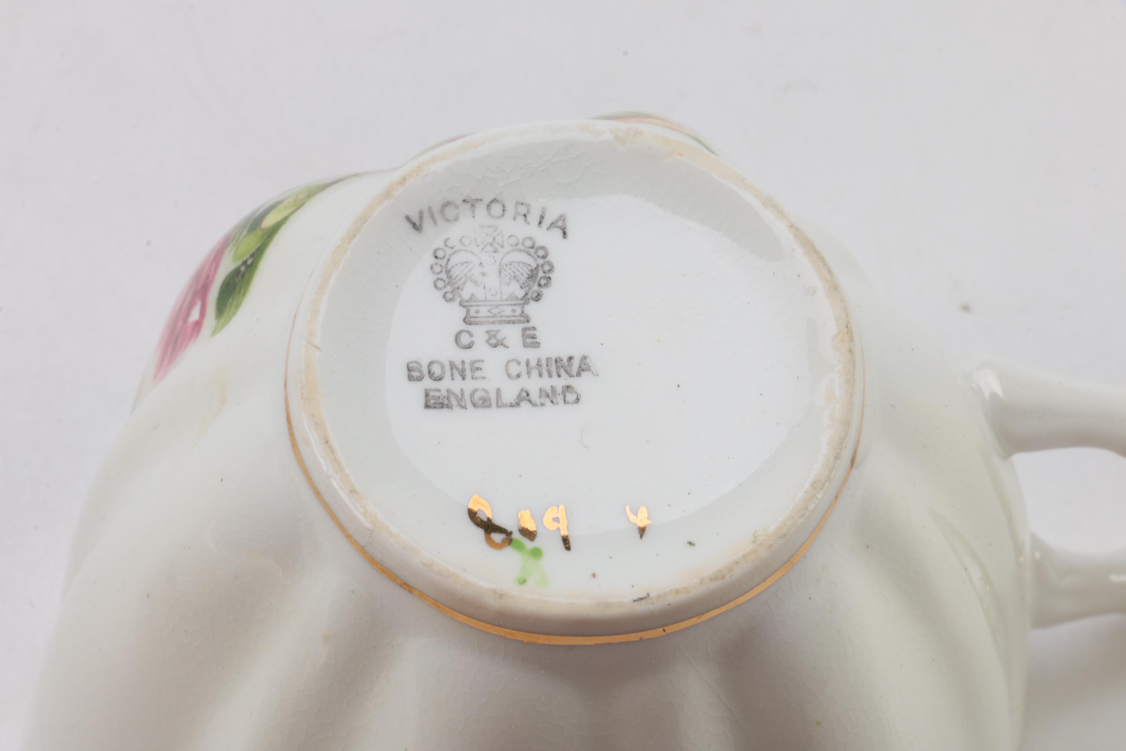 Vintage Hand Painted Teapot and Tableware