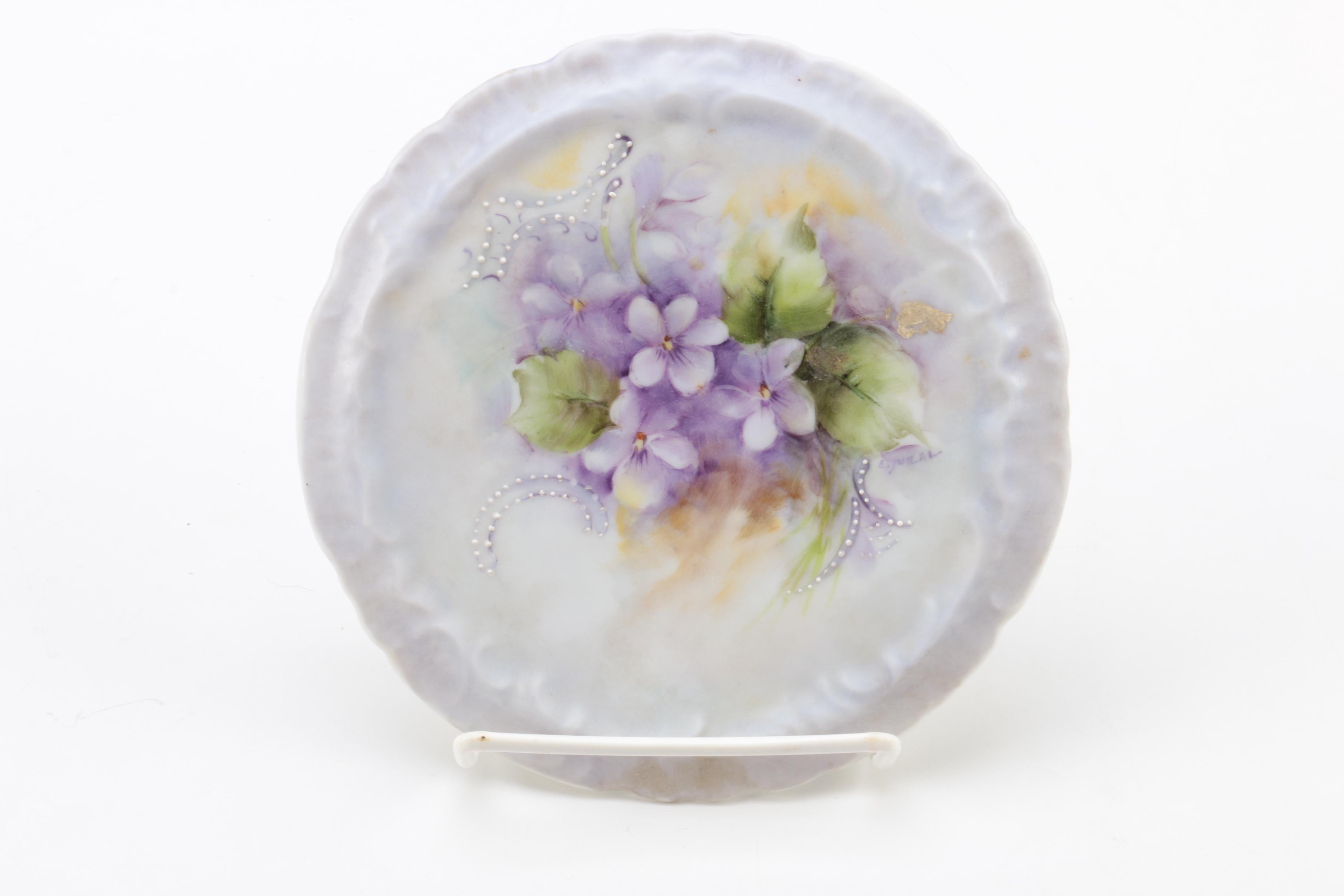 Vintage Hand Painted Teapot and Tableware