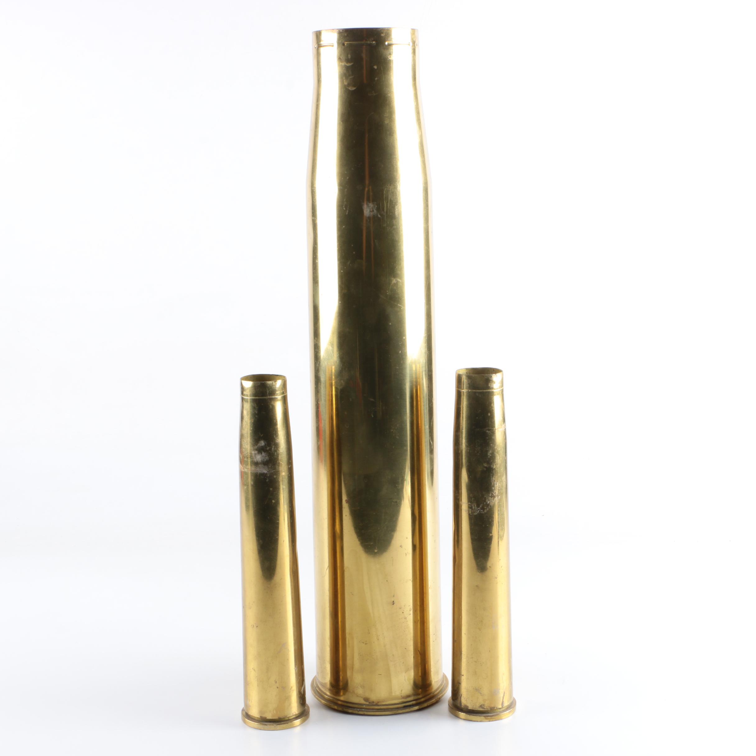 Vintage Brass Artillery Shell Casings