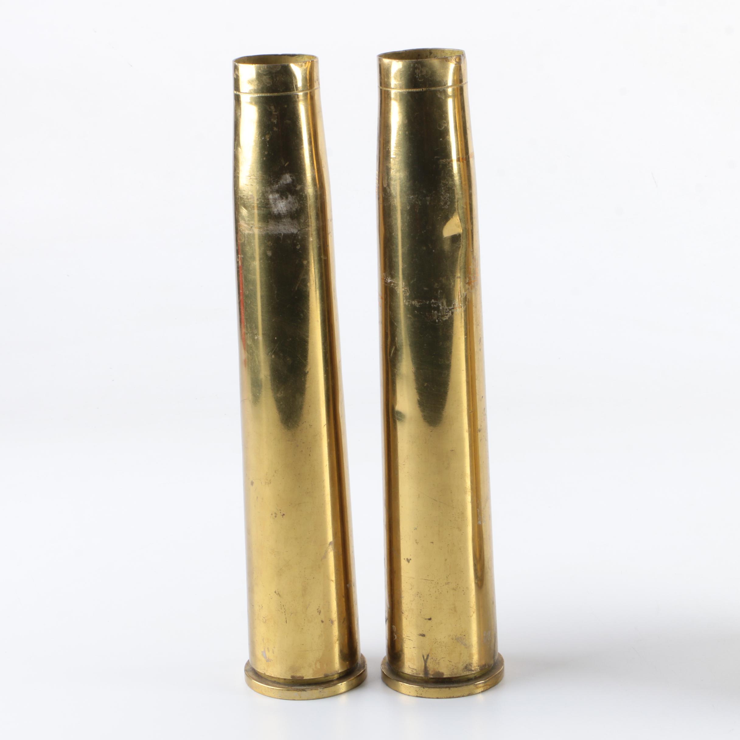 Vintage Brass Artillery Shell Casings