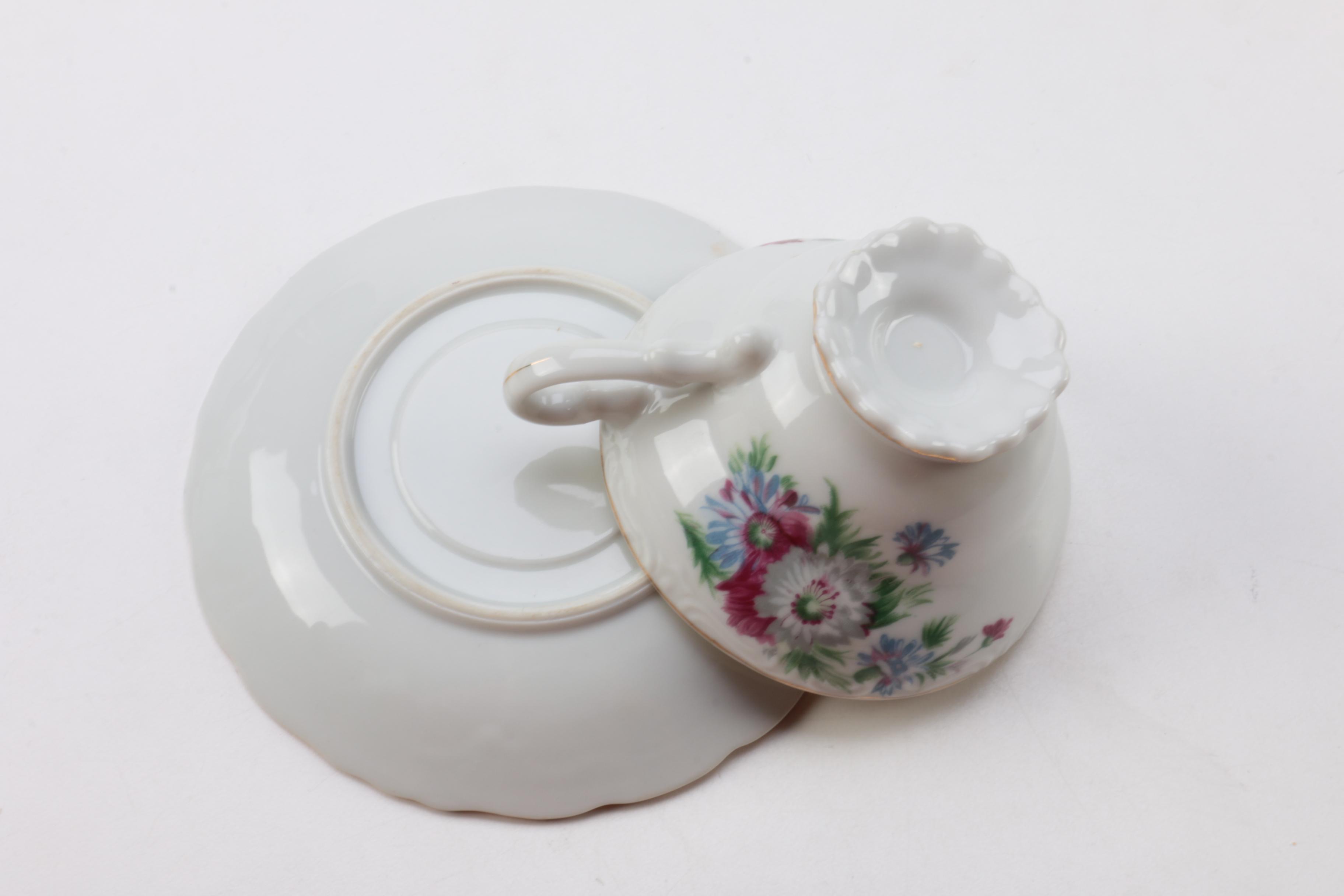 Vintage Teacups and Saucers Including Kasuga Ware