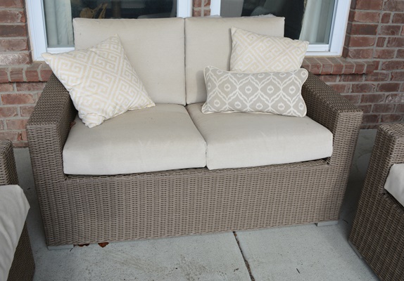 Threshold "Heatherstone" Wicker Patio Chairs and Loveseat
