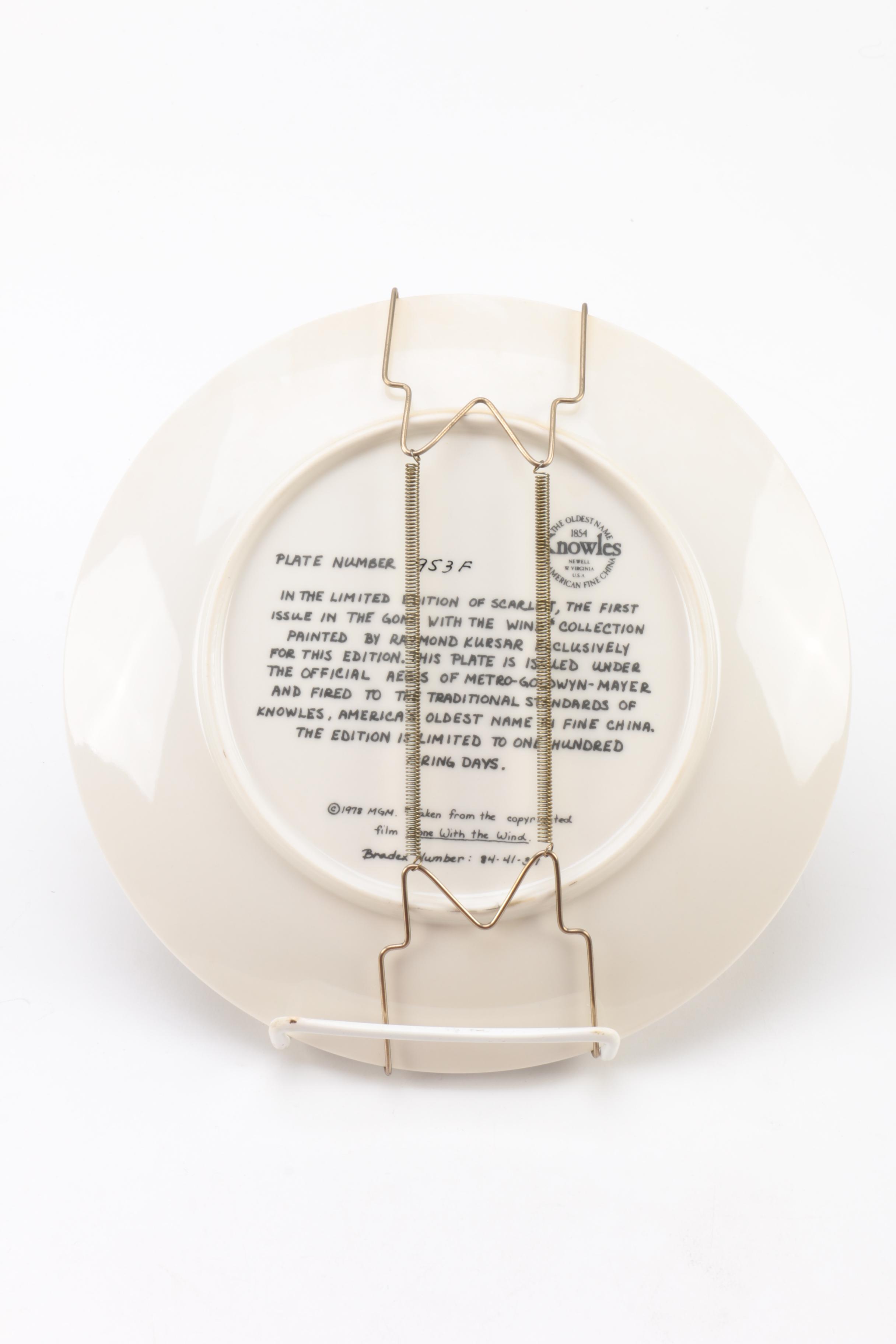 Knowles "Gone With The Wind" Limited Edition Collector Plates