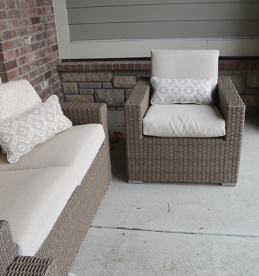 Threshold "Heatherstone" Wicker Patio Chairs and Loveseat