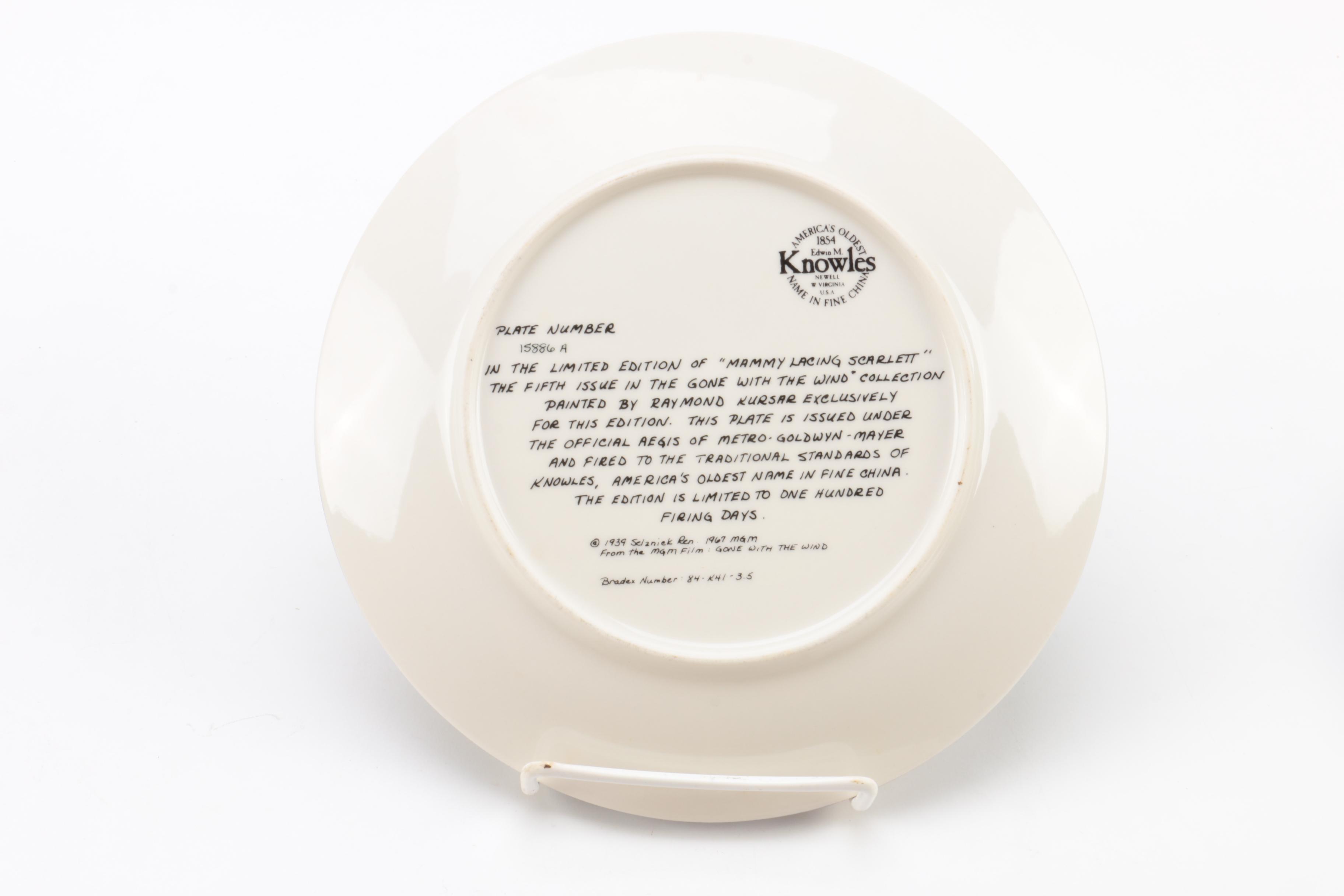 Knowles "Gone With The Wind" Limited Edition Collector Plates