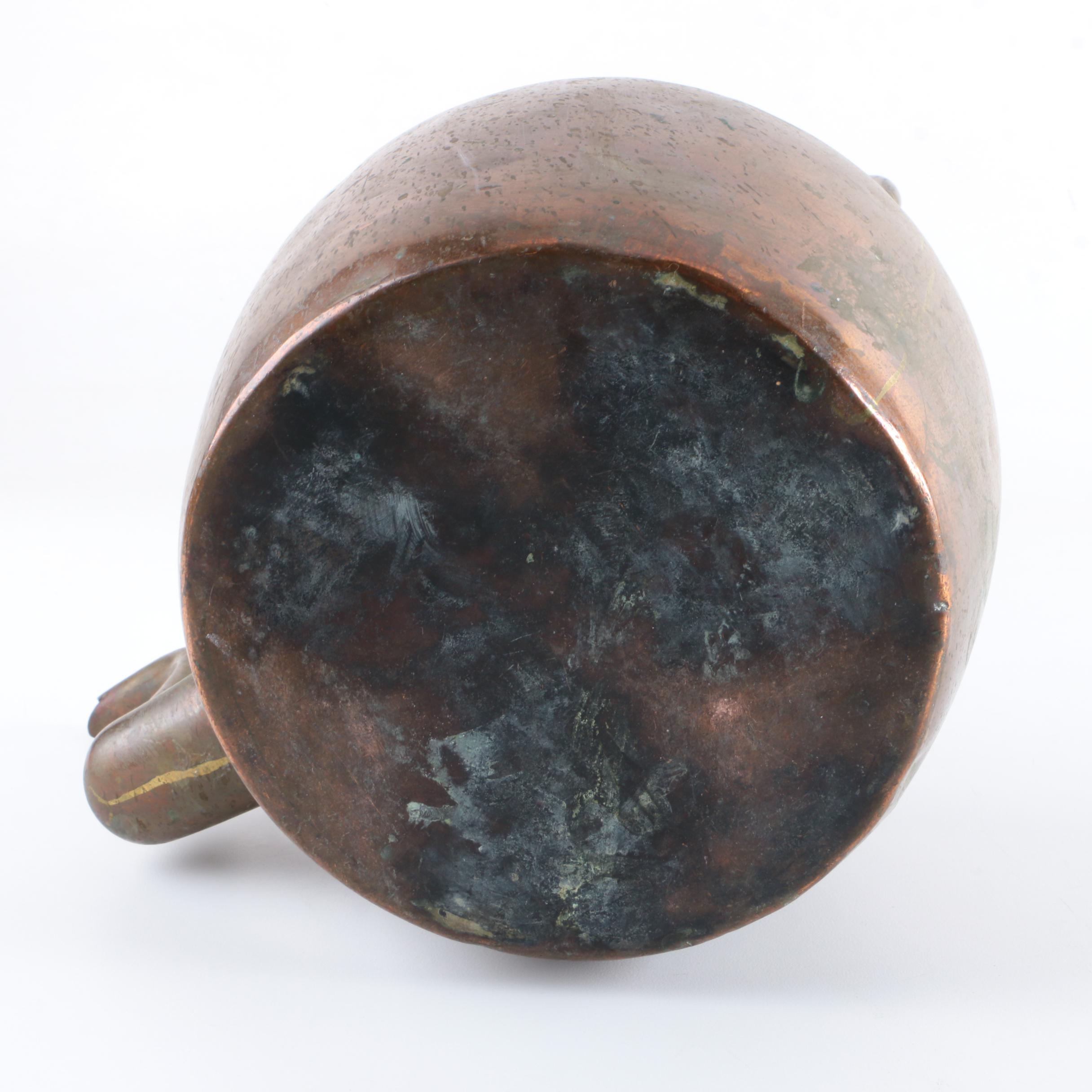 Copper Kettle and Brass Stand