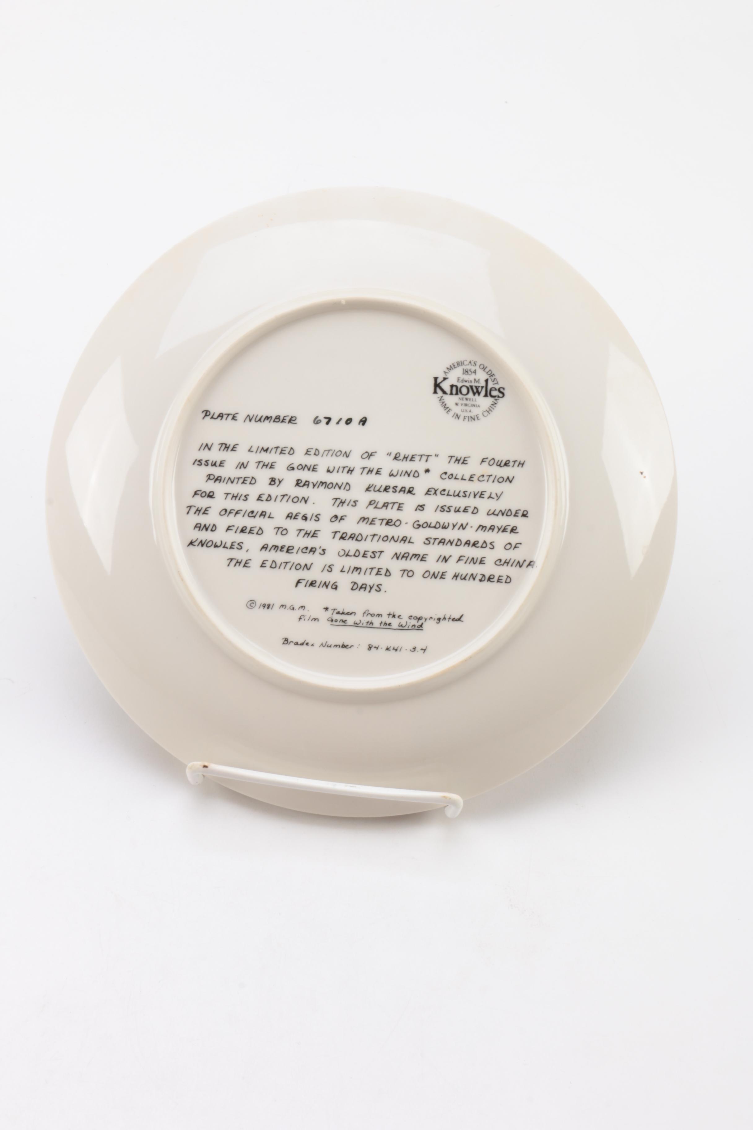 Knowles "Gone With The Wind" Limited Edition Collector Plates
