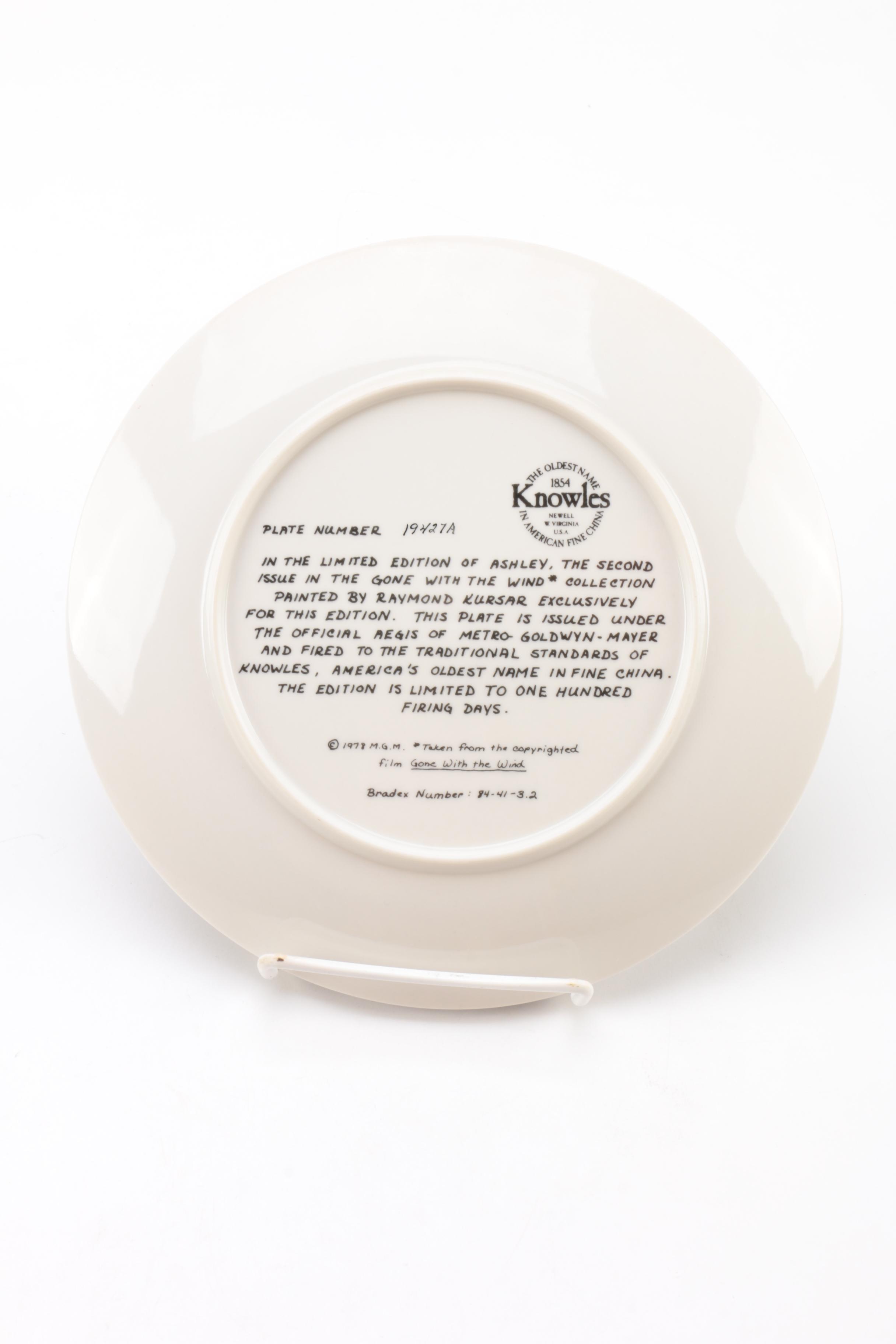 Knowles "Gone With The Wind" Limited Edition Collector Plates