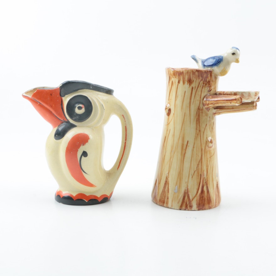 Bird Themed Pitcher and Vase