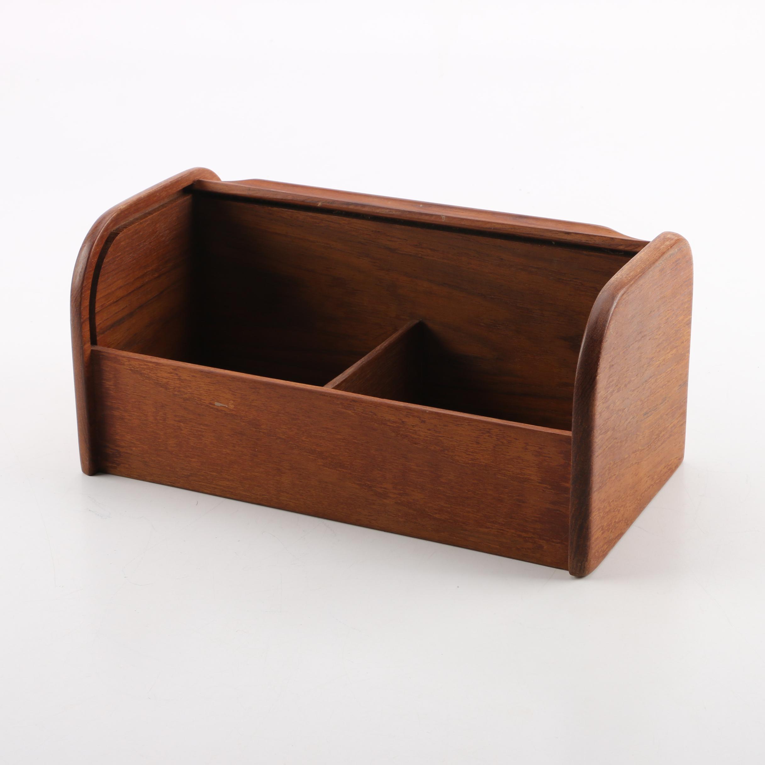 Danish Modern Style Teak Desktop Organizer by Kalmar