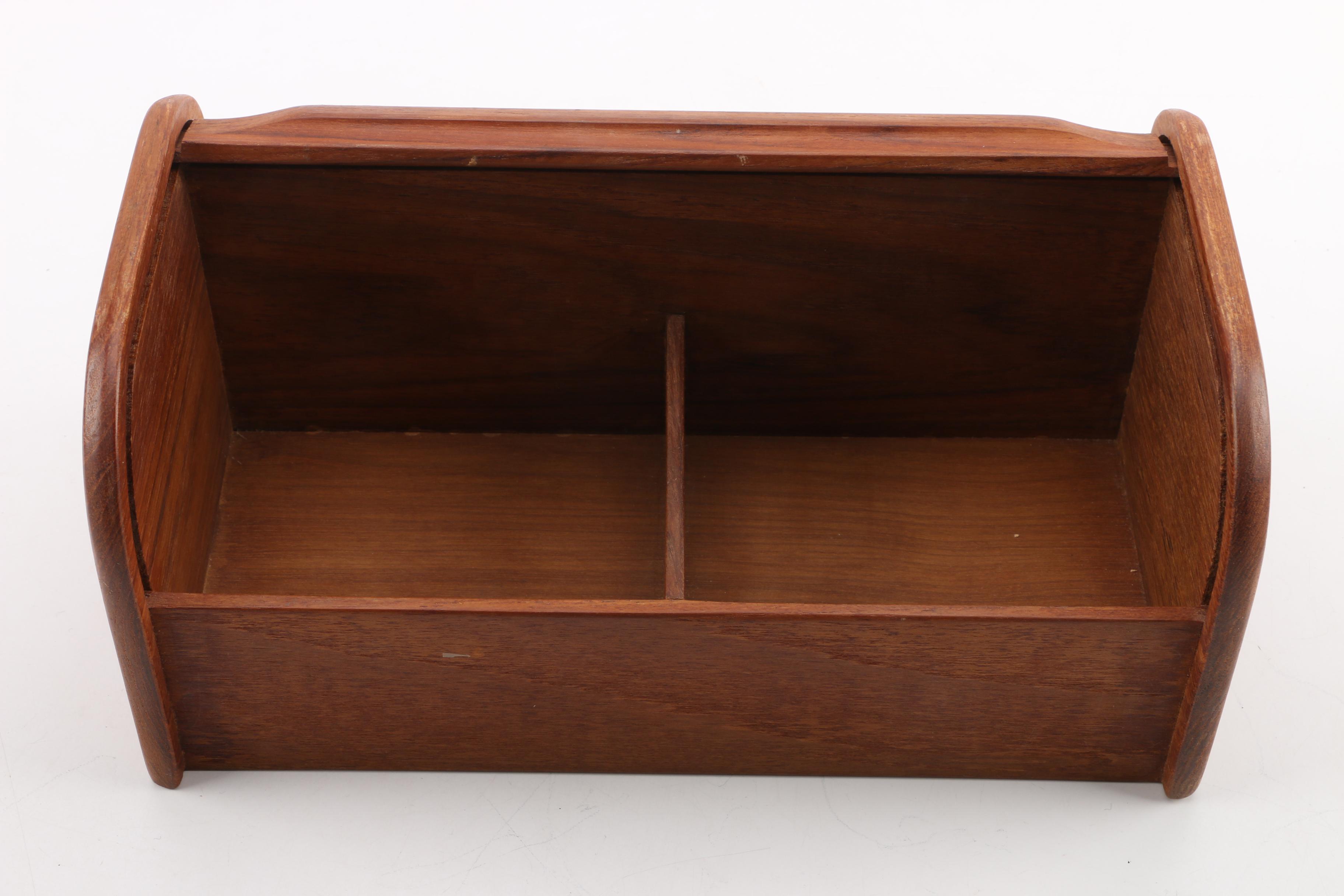 Danish Modern Style Teak Desktop Organizer by Kalmar