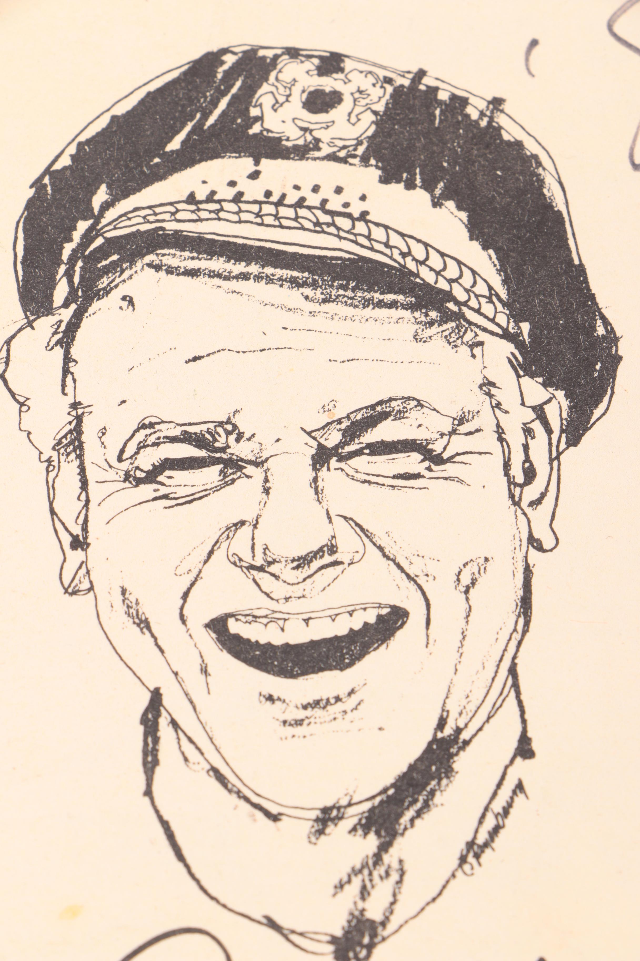 Alan Hale Autographed Lobster Barrel Restaurant Menu