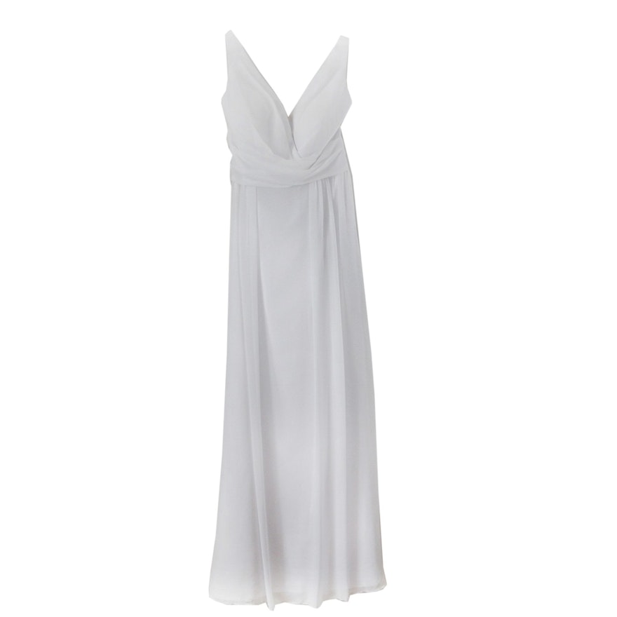 Wtoo Sleeveless Occasion Gown in White