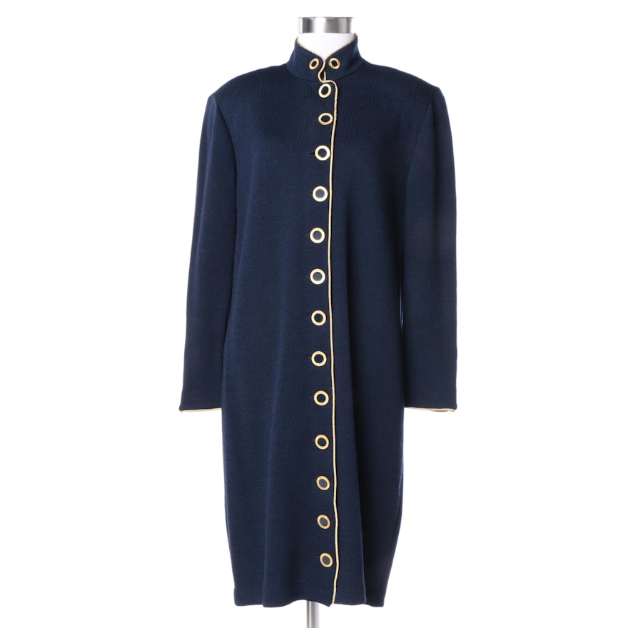 St. John Collection Navy Blue Knit Jacket