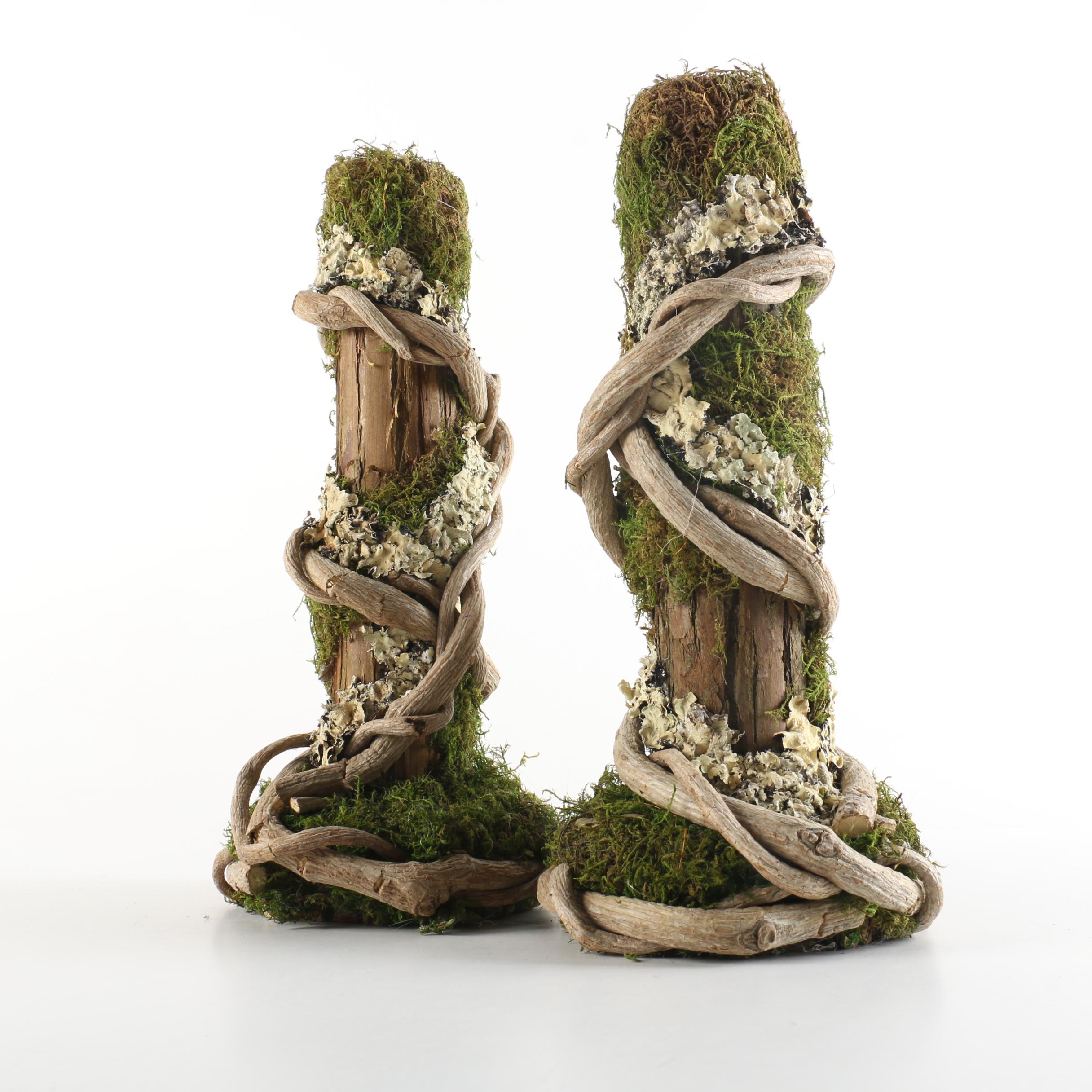 Tree Trunk Candle Sticks