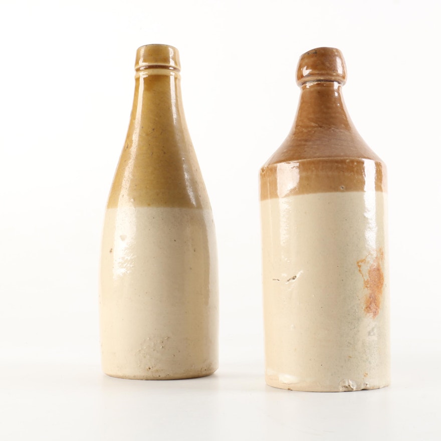 Vintage Salt Glazed Stoneware Bottles