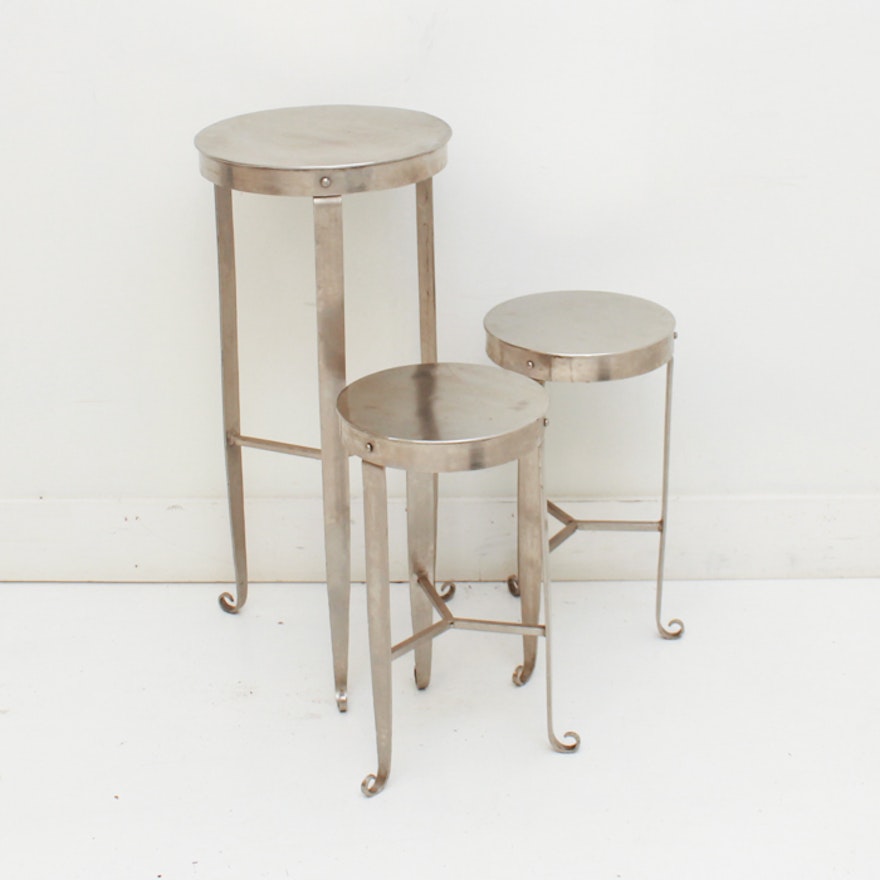 Set of Industrial Style Plant Stands