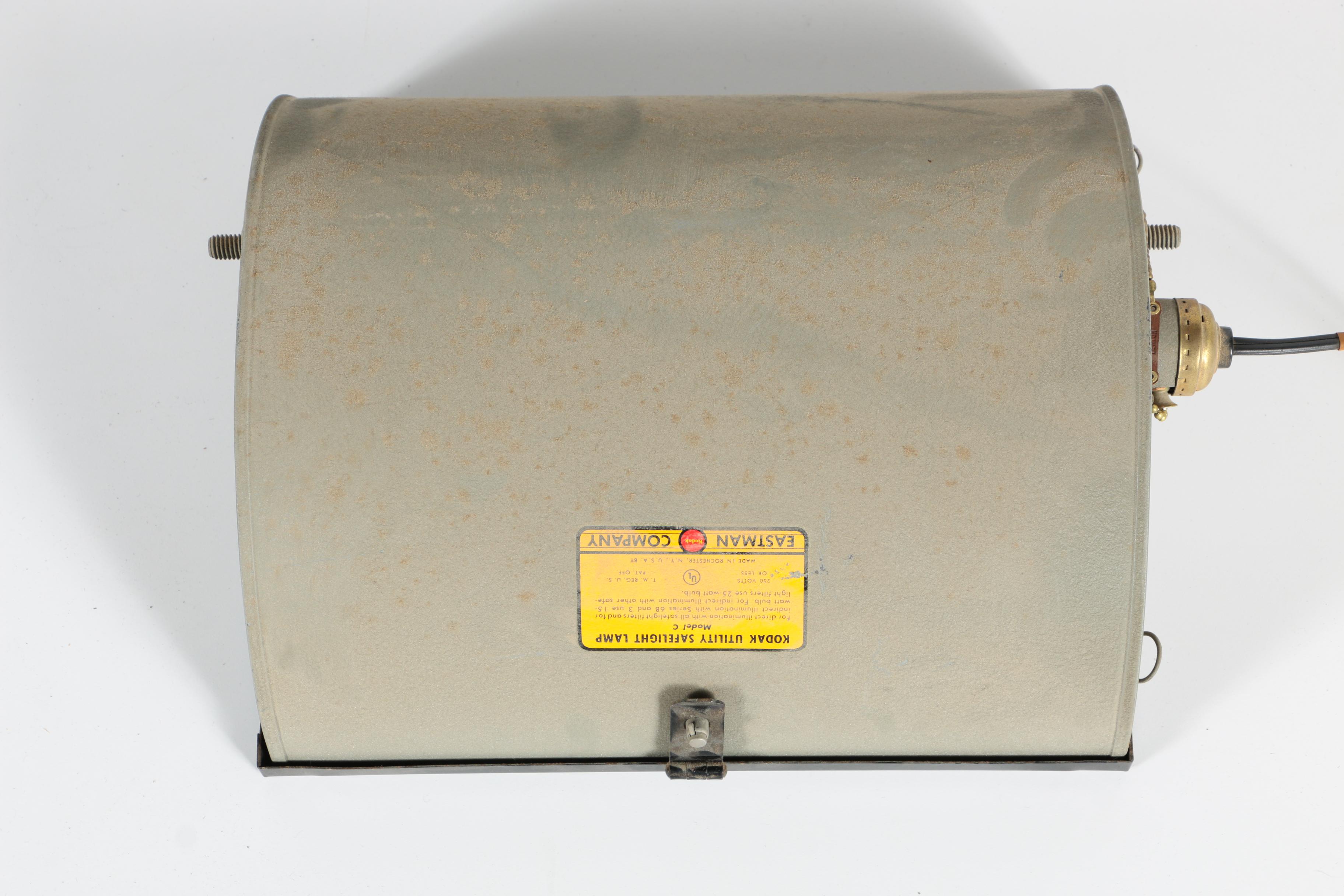 Vintage Utility Lights Including a Kodak Safelight Model C for Darkroom Use